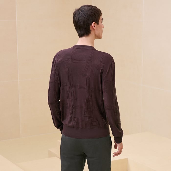 Grenat "Jeu De Points Harnais" Crewneck Sweater