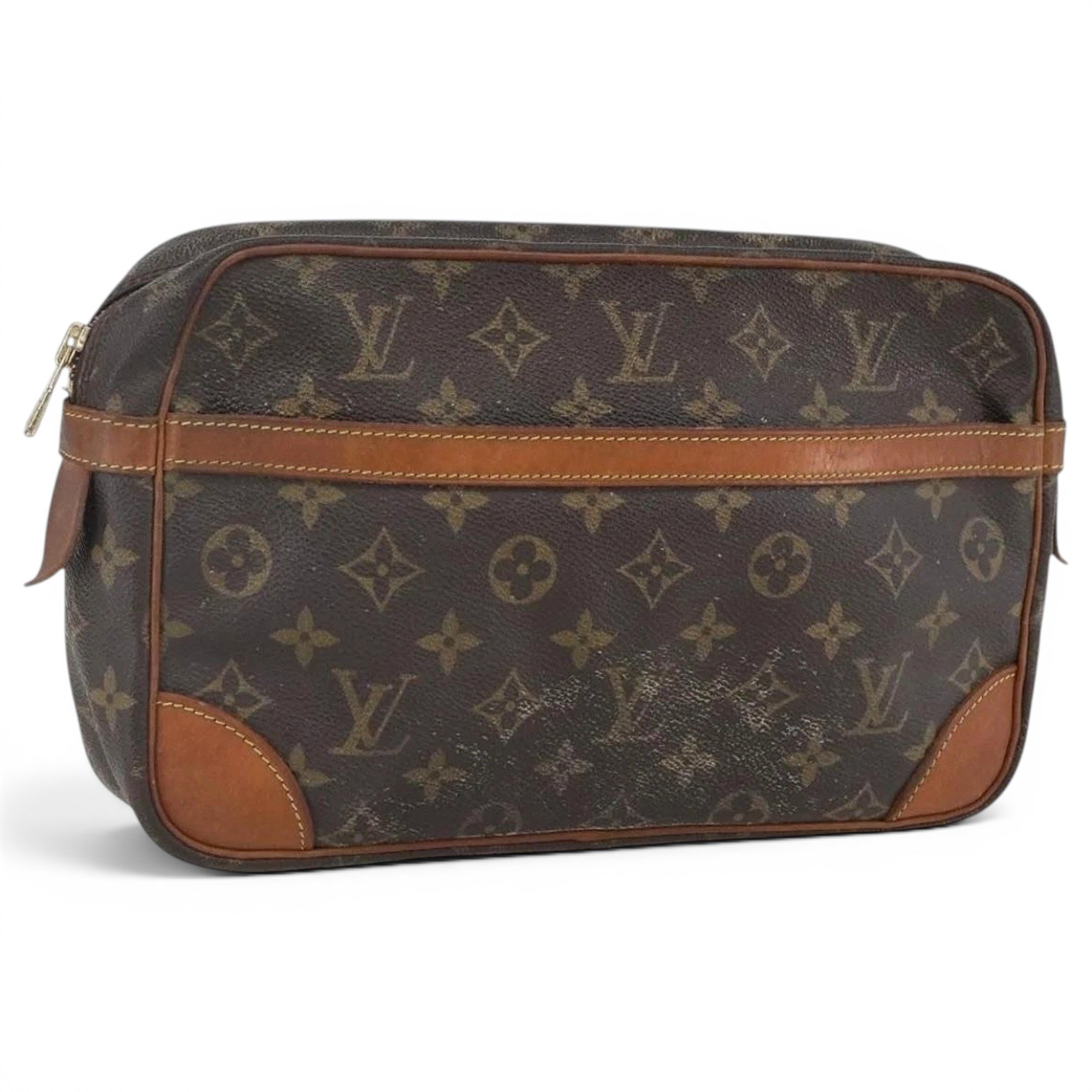 Leather clutch bag