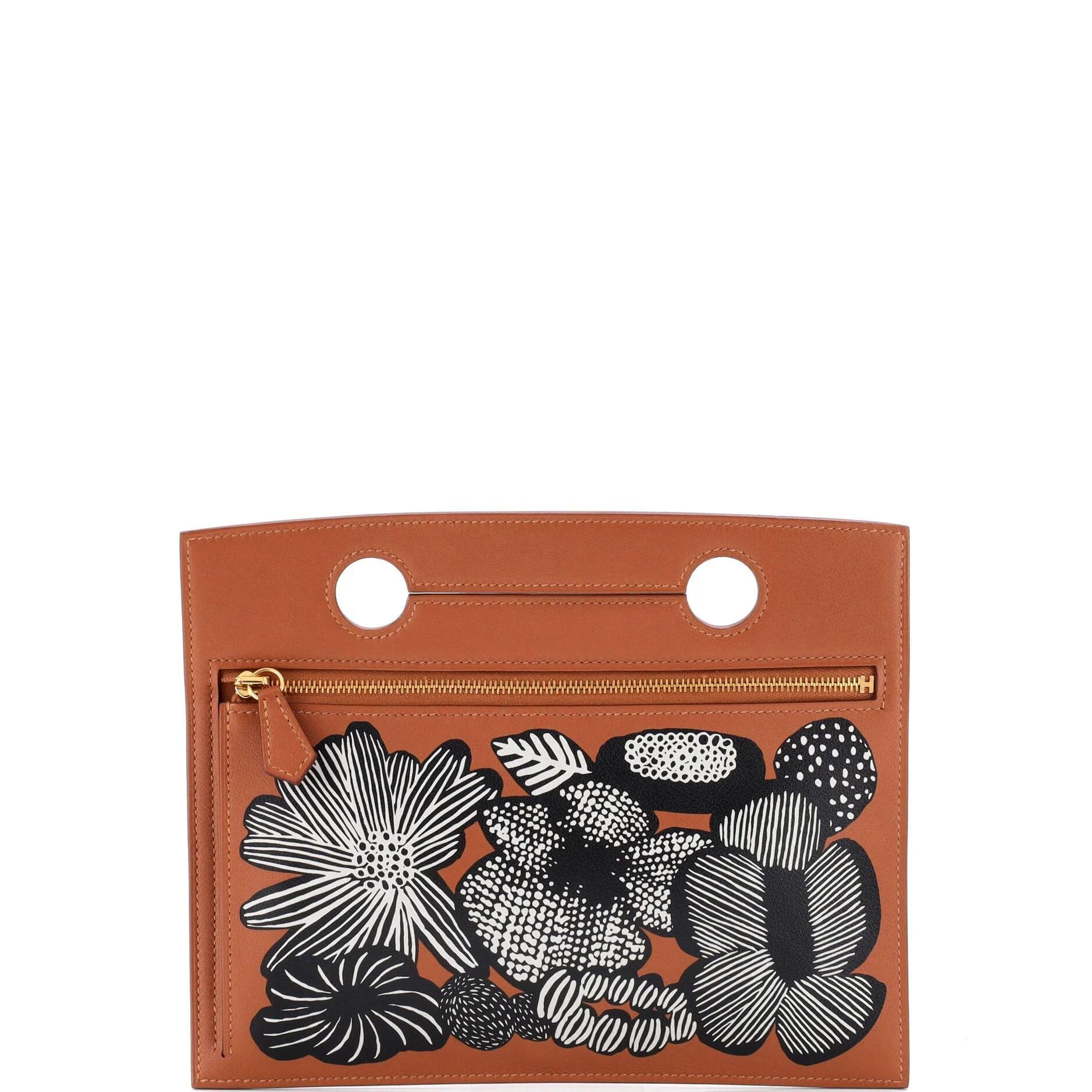 Leather clutch bag