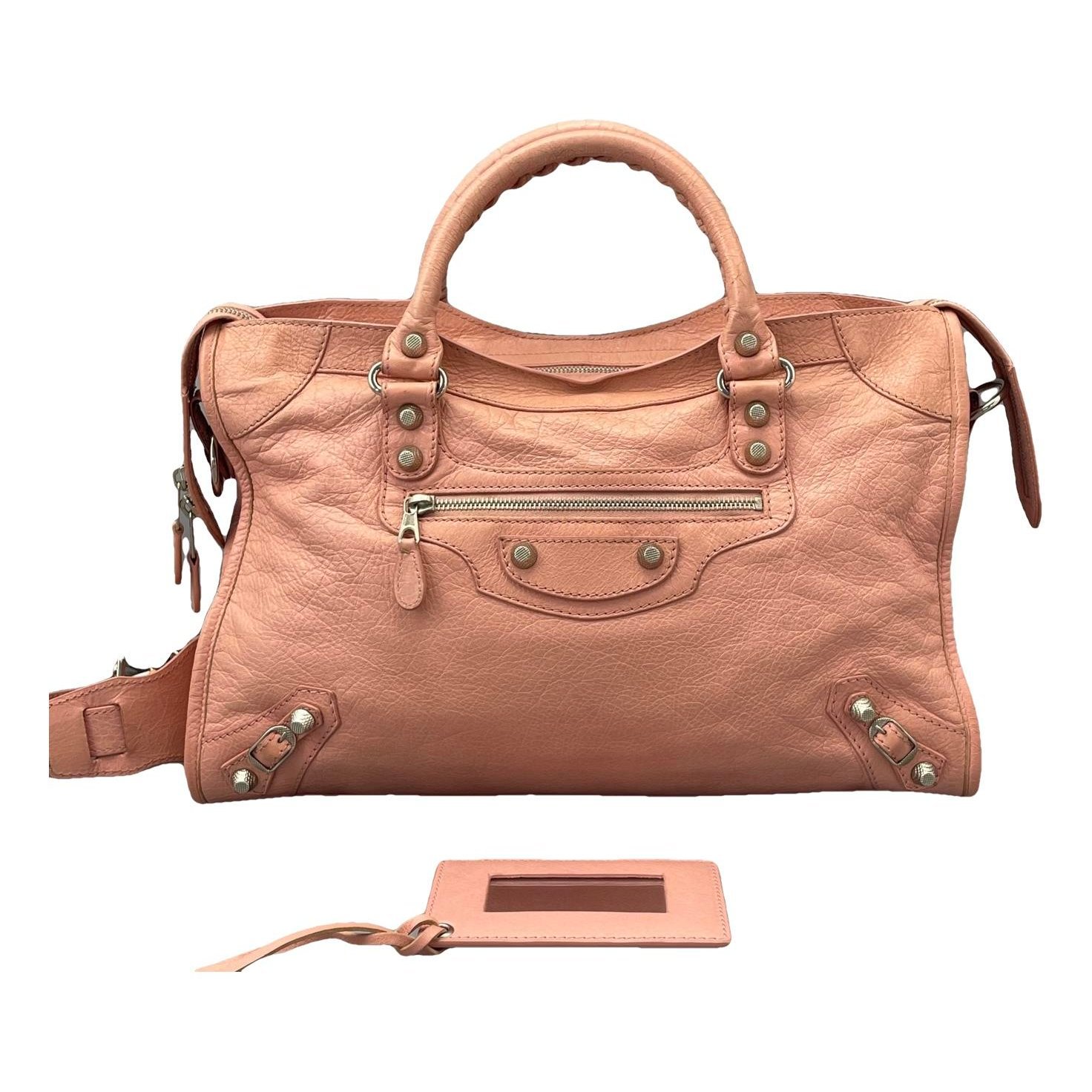 City leather handbag