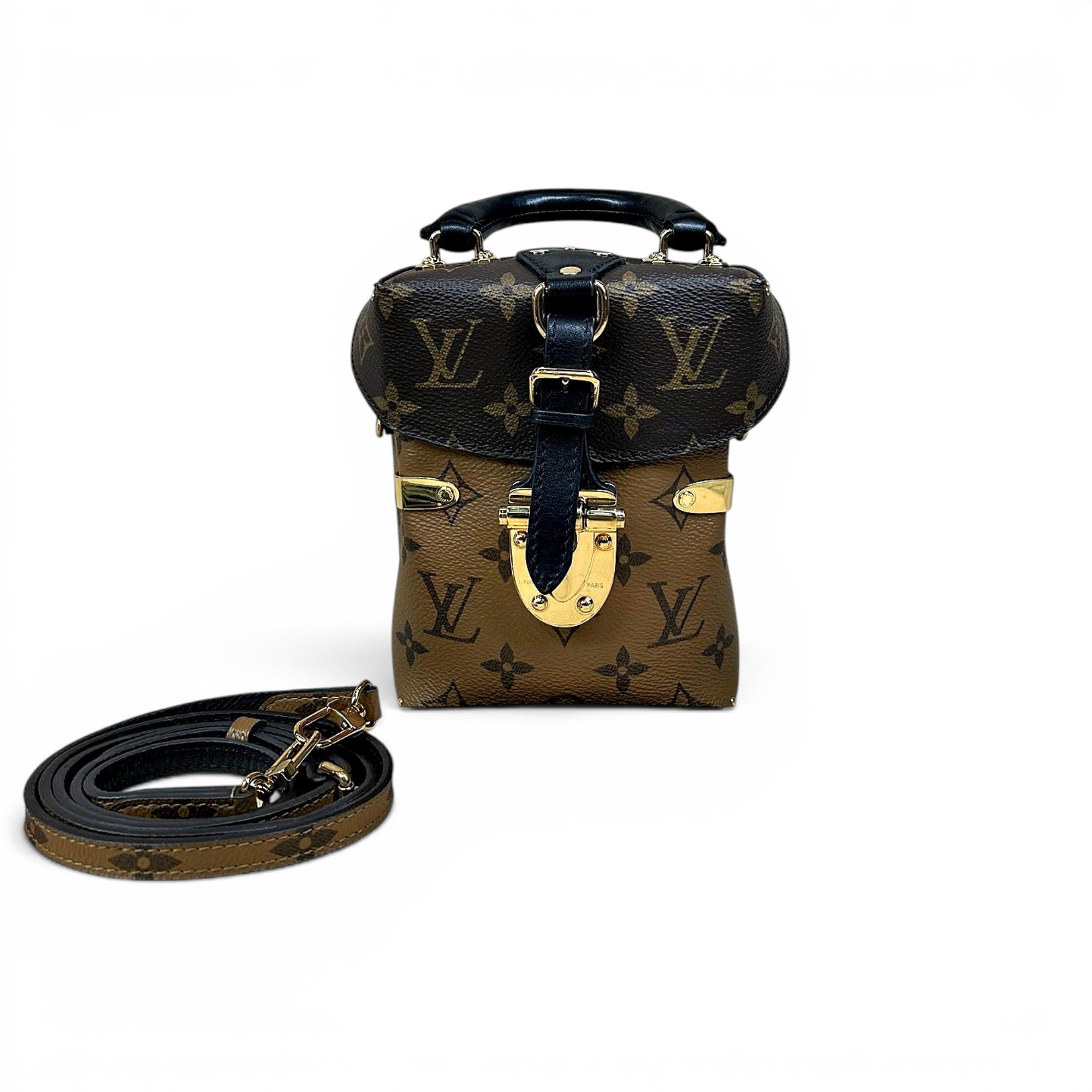 Camera Box leather handbag