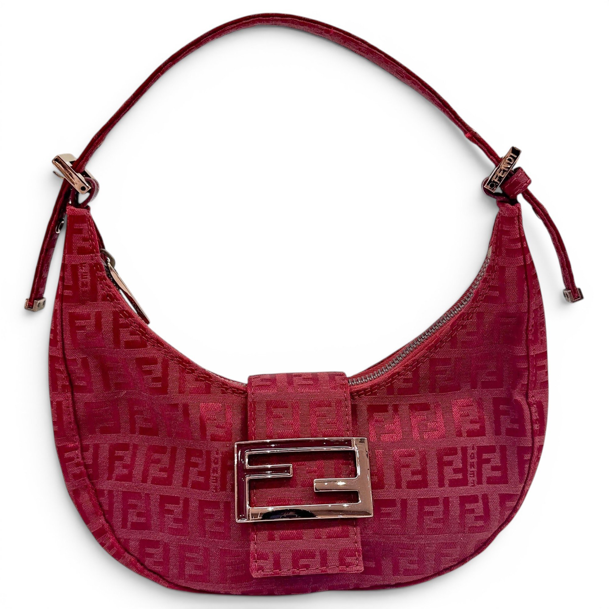 Croissant Vintage cloth handbag
