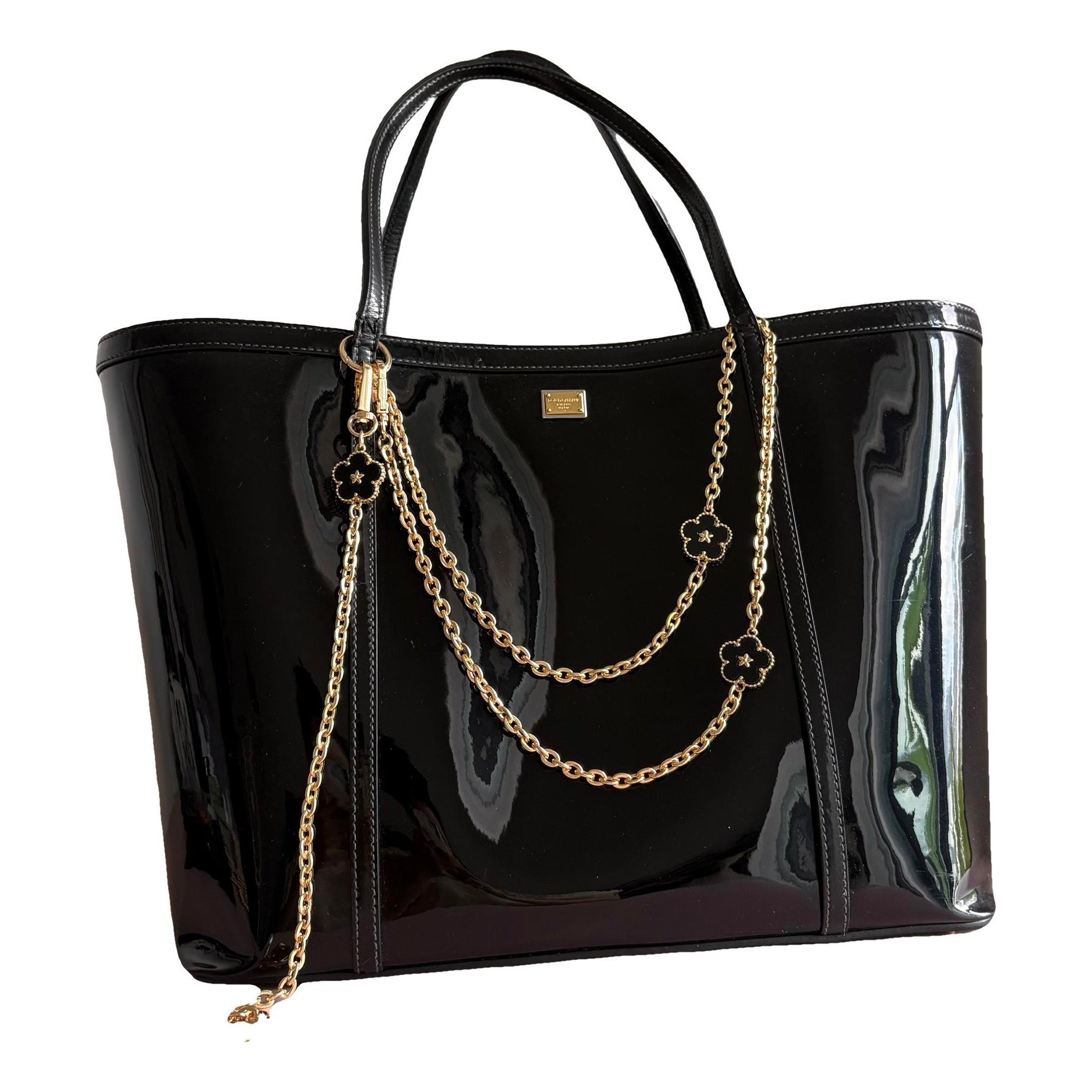 Sicily patent leather tote