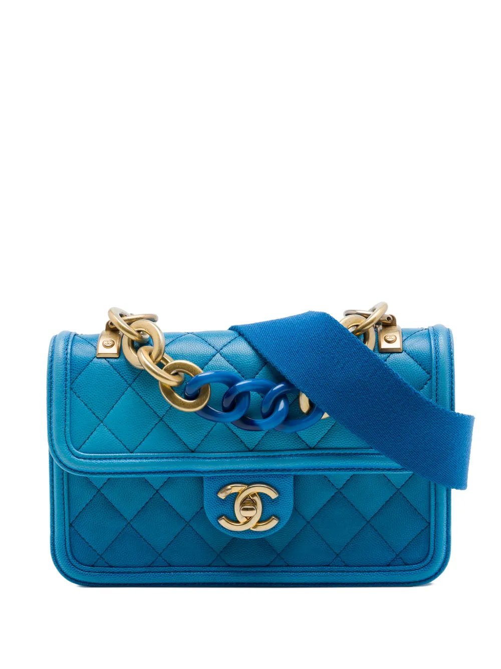 2019 Small Quilted Caviar Sunset On The Sea Flap satchel