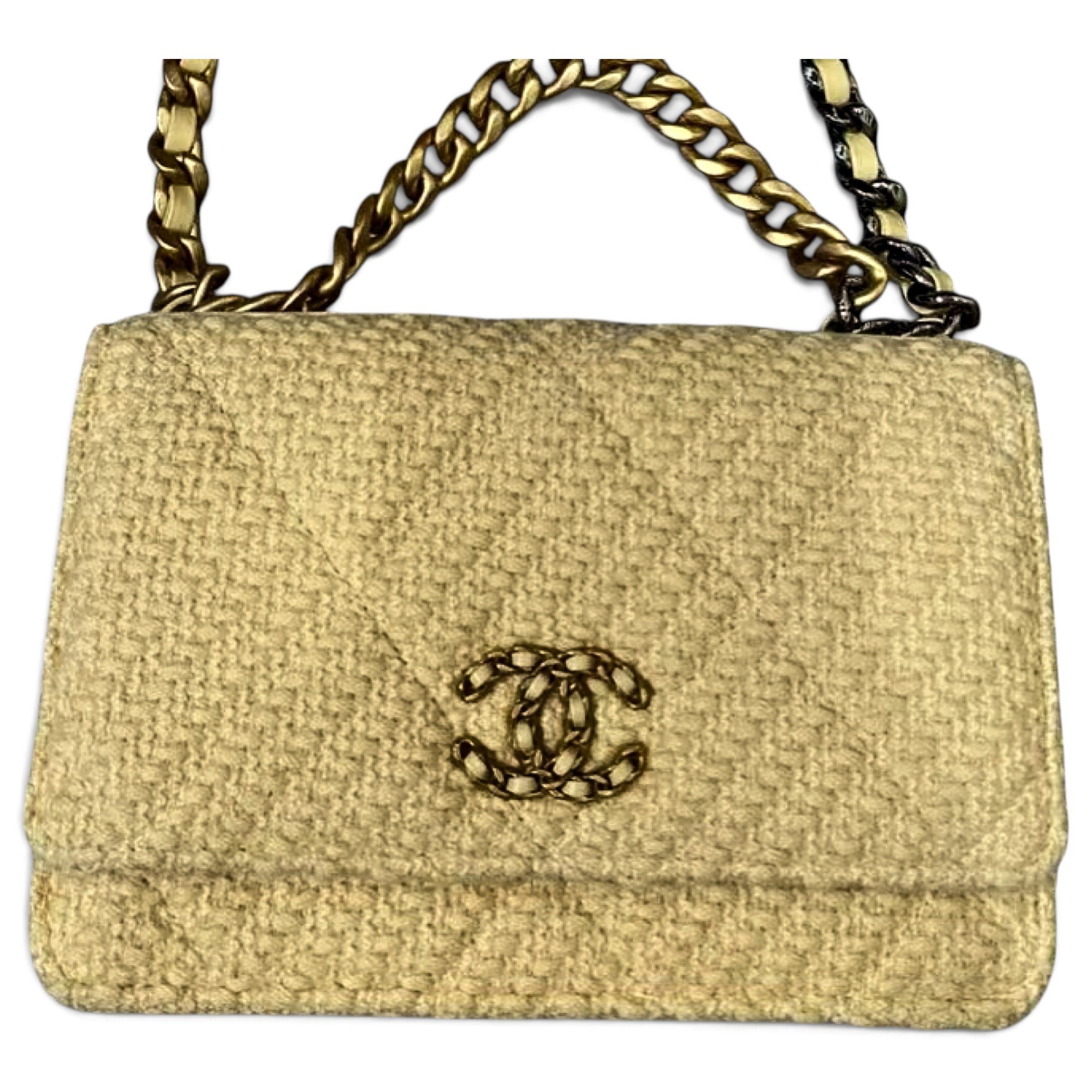 Wallet On Chain tweed mini bag