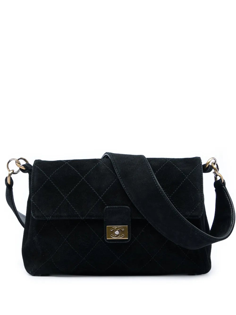2002-2003 CC Quilted Suede shoulder bag