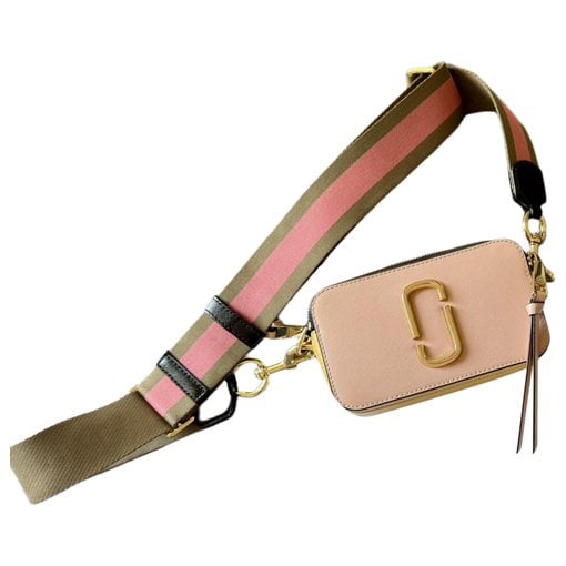 Snapshot leather clutch bag
