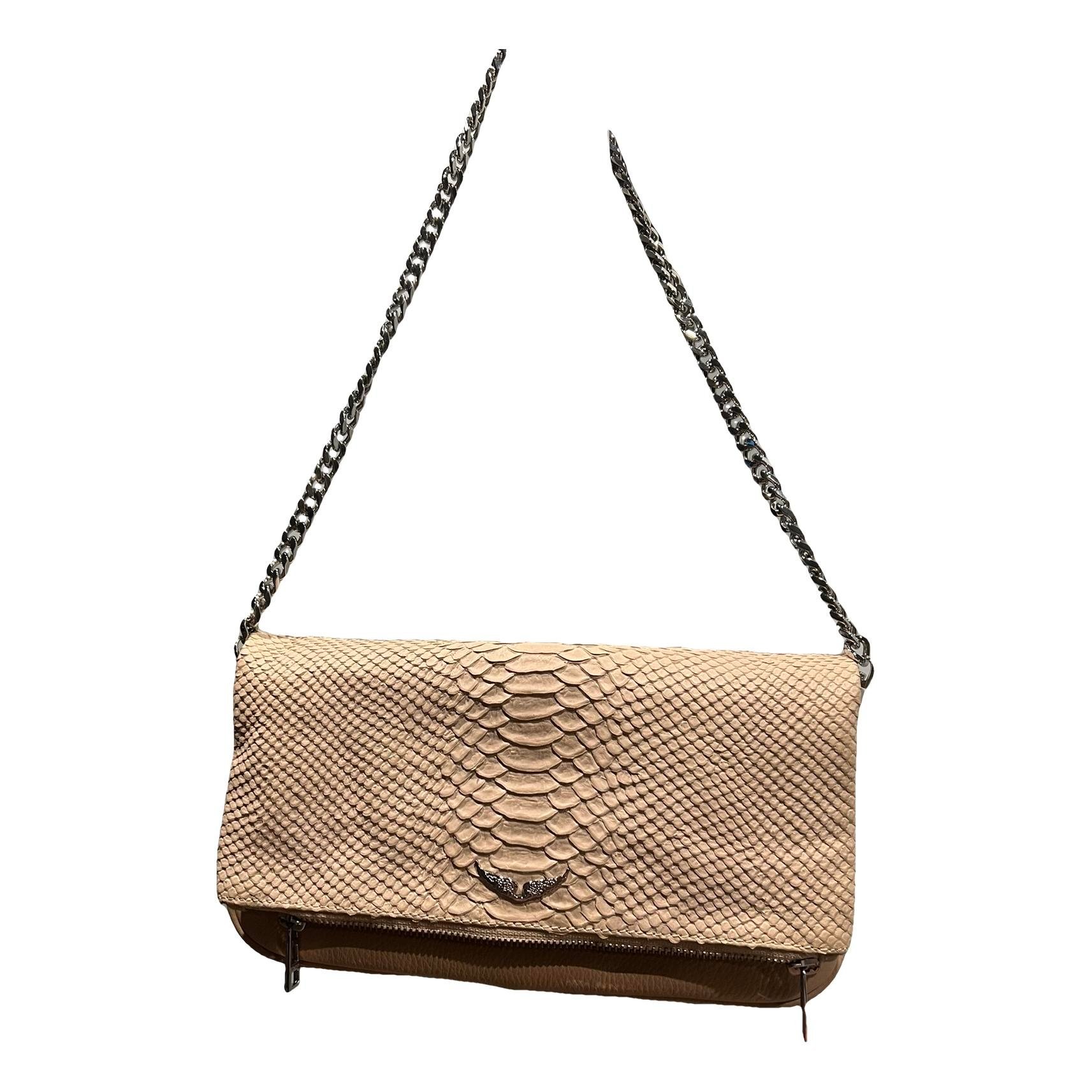 Leather clutch bag