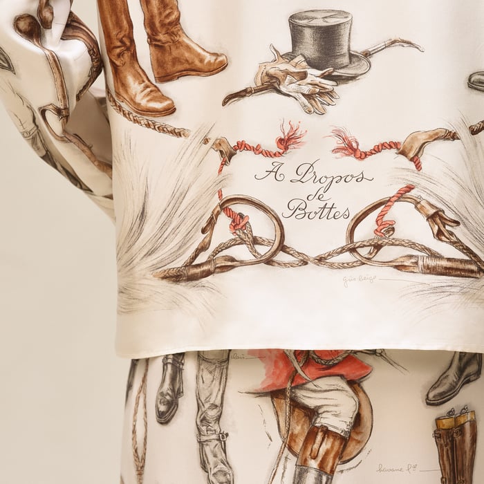 Beige Parchemin "A Propos De Bottes" Shirt
