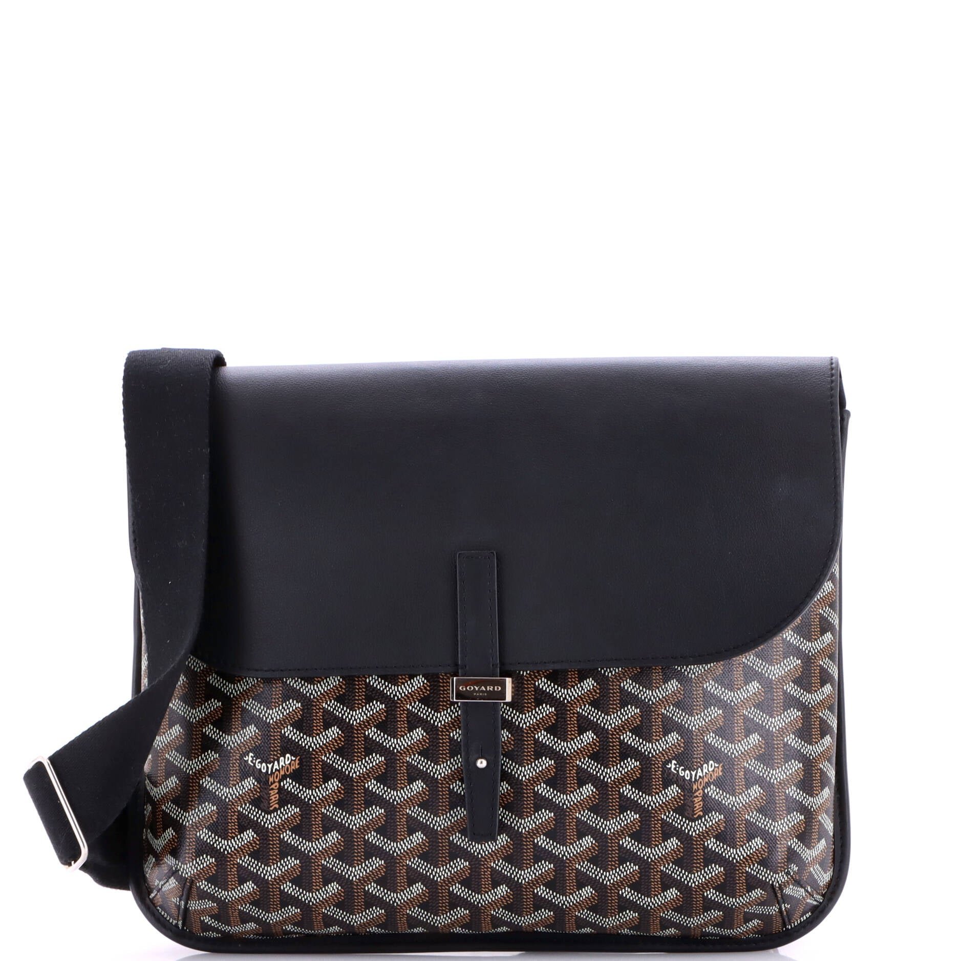 Coursier Messenger Bag Coated Canvas and Leather