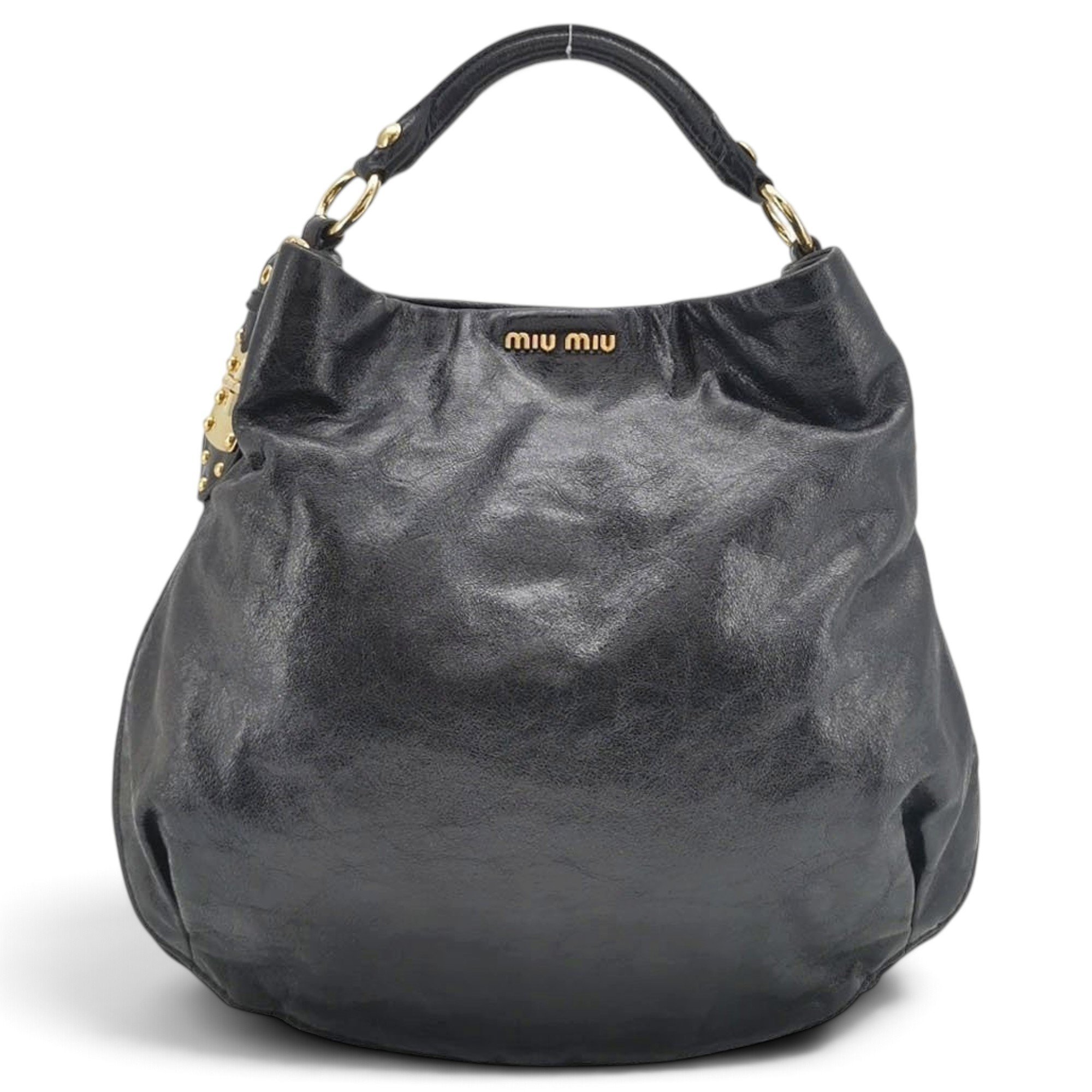 Miu Miu Miu Logo leather handbag
