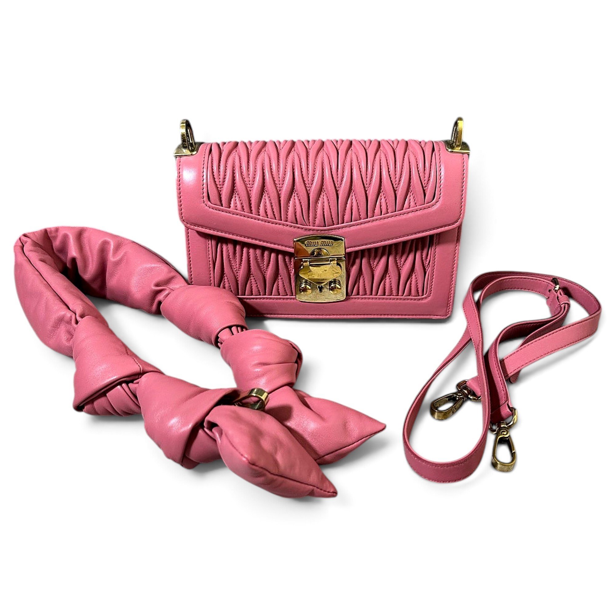 Miu Confidential leather handbag