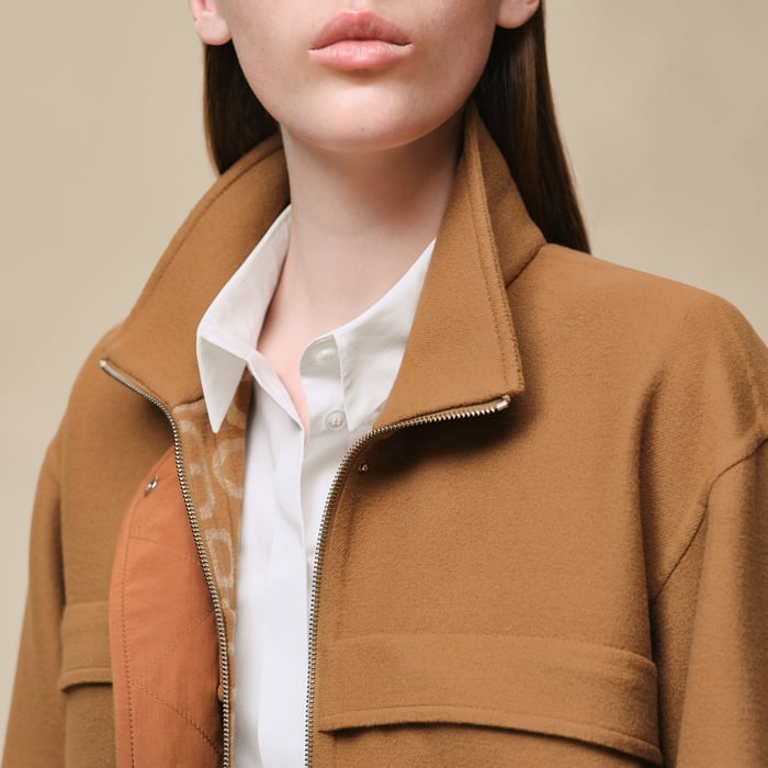 Brun Mahogany Short Parka Coat