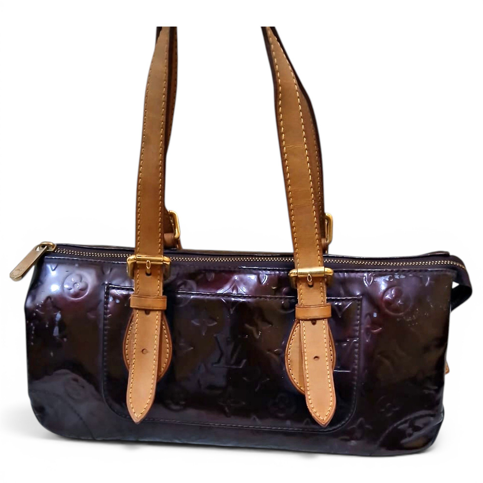 Rosewood leather handbag
