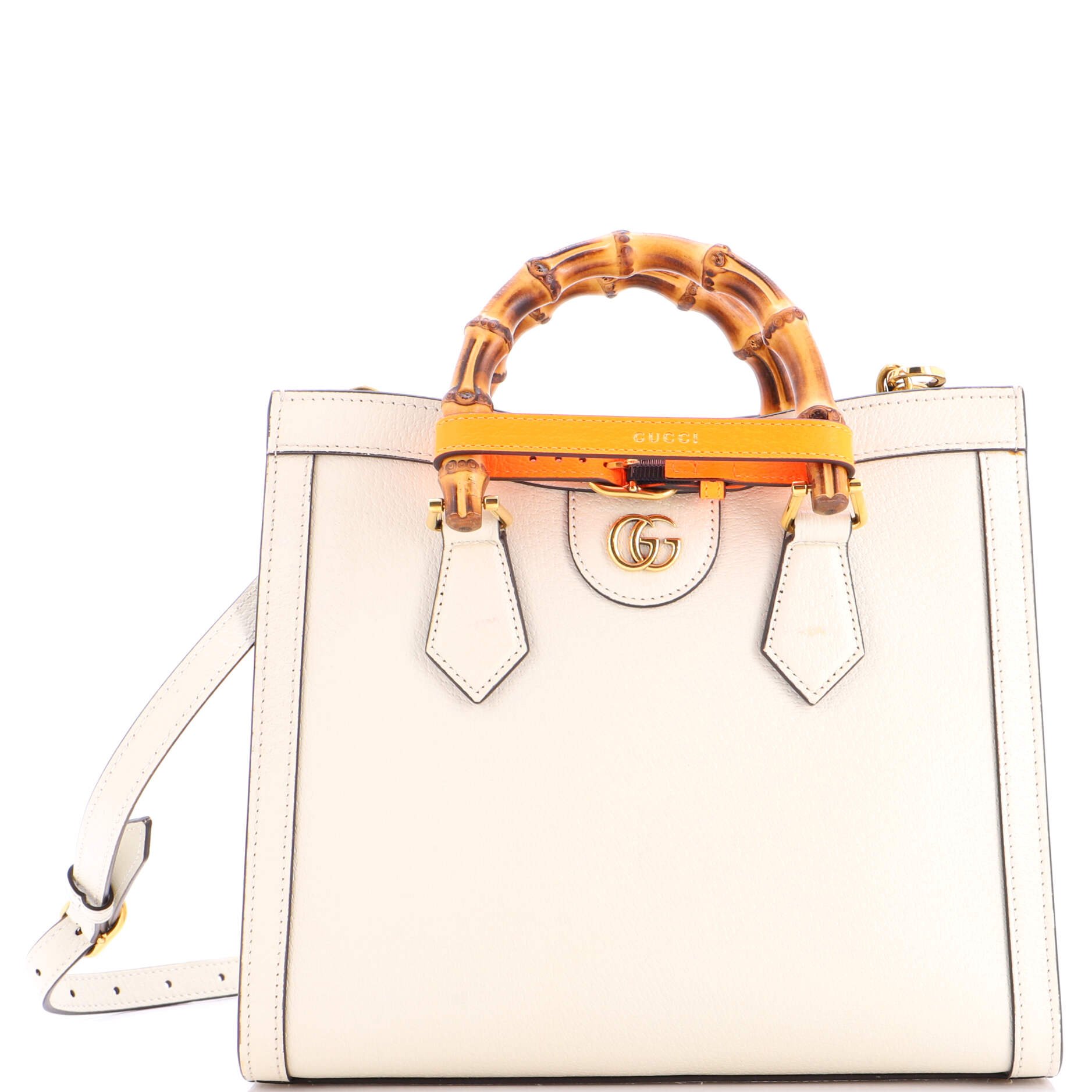 Gucci Diana NM Bamboo Handle Tote Leather Small