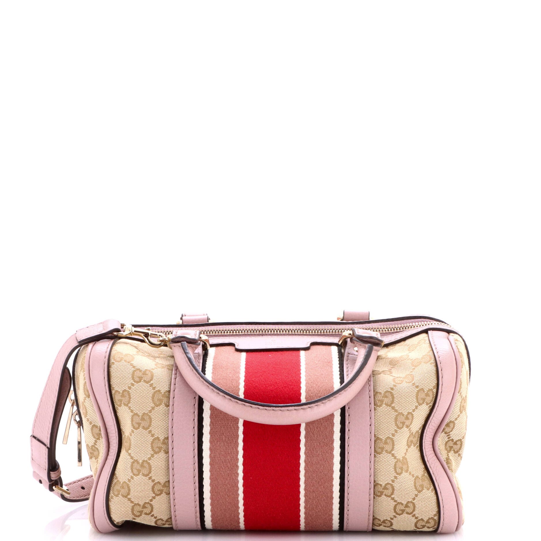 Vintage Web Boston Bag GG Canvas Small