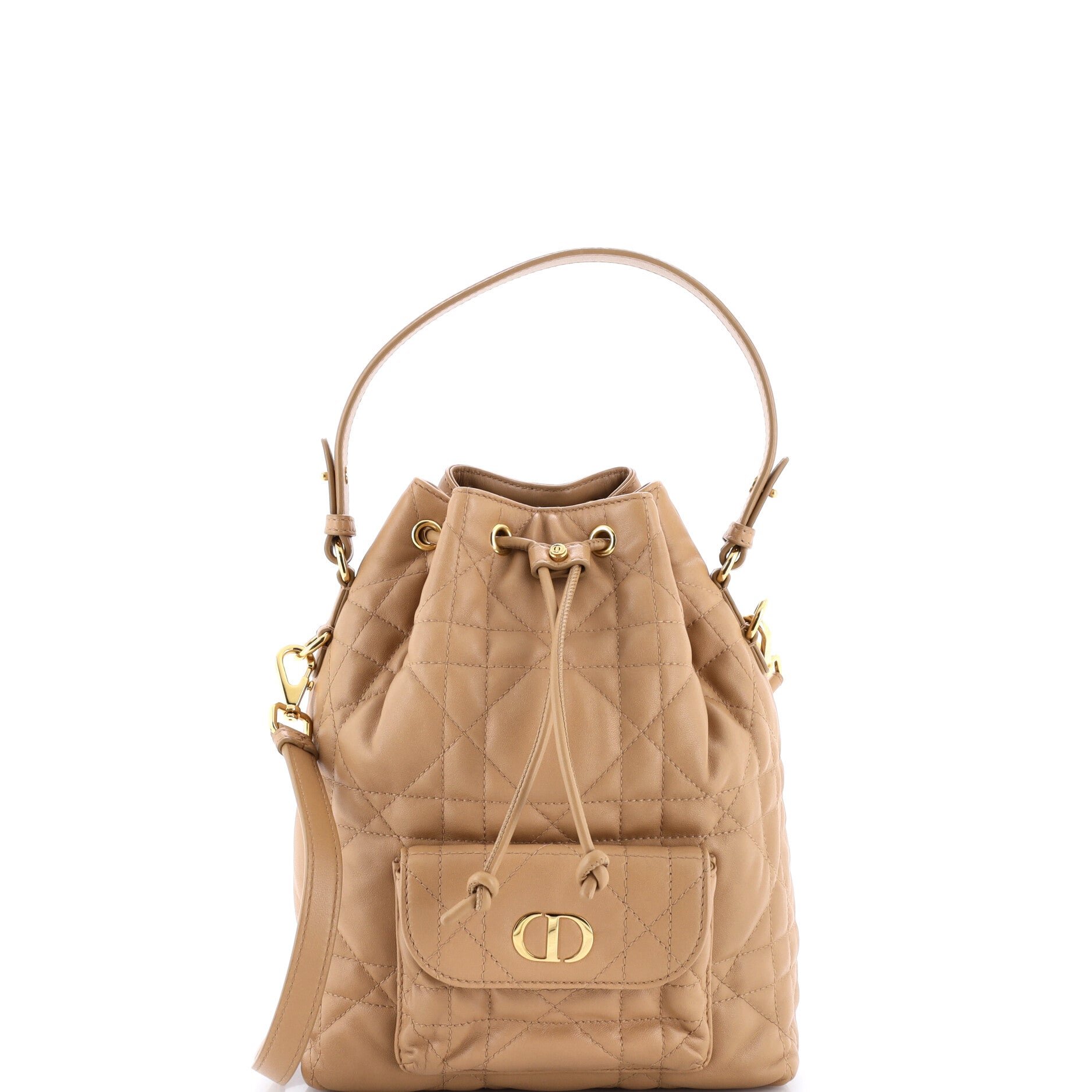 Caro Bucket Bag Quilted Leather Small