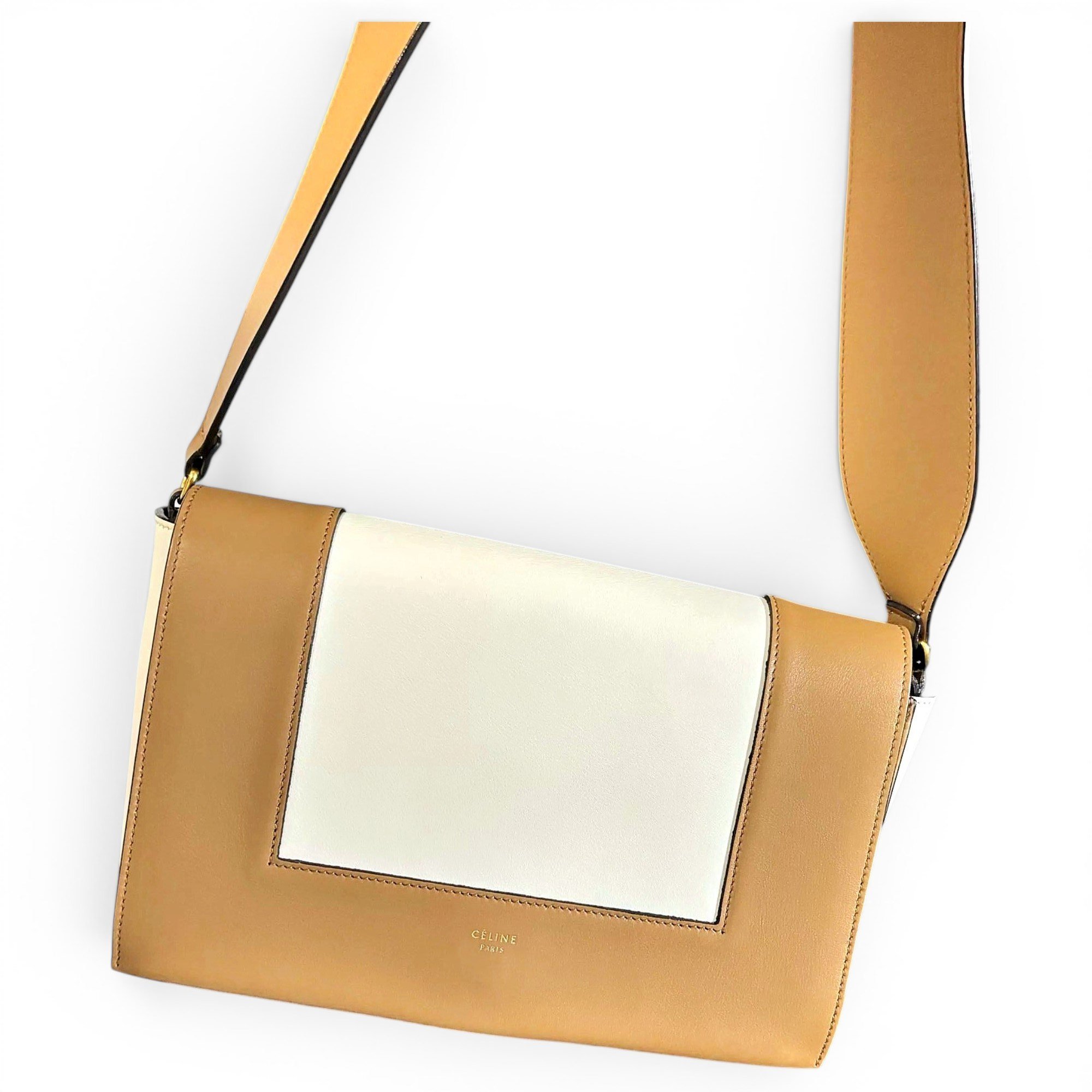 Frame leather handbag