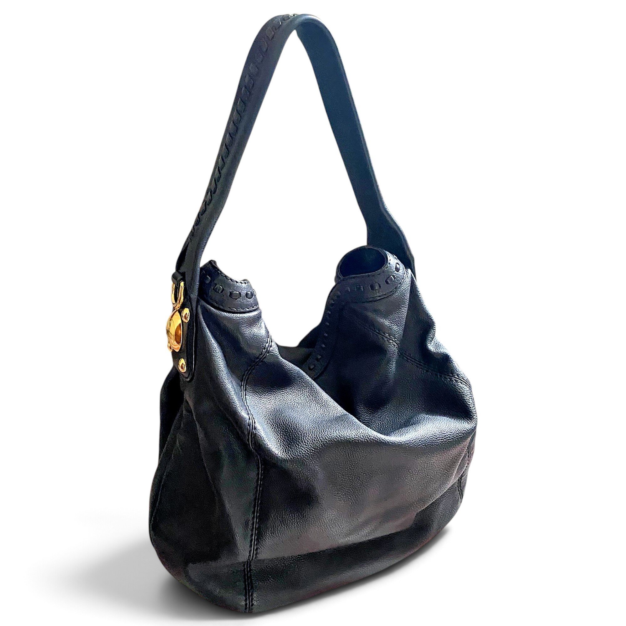 Leather clutch bag