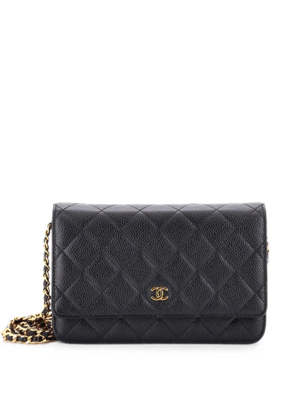 Wallet on Chain Quilted Caviar crossbody bag