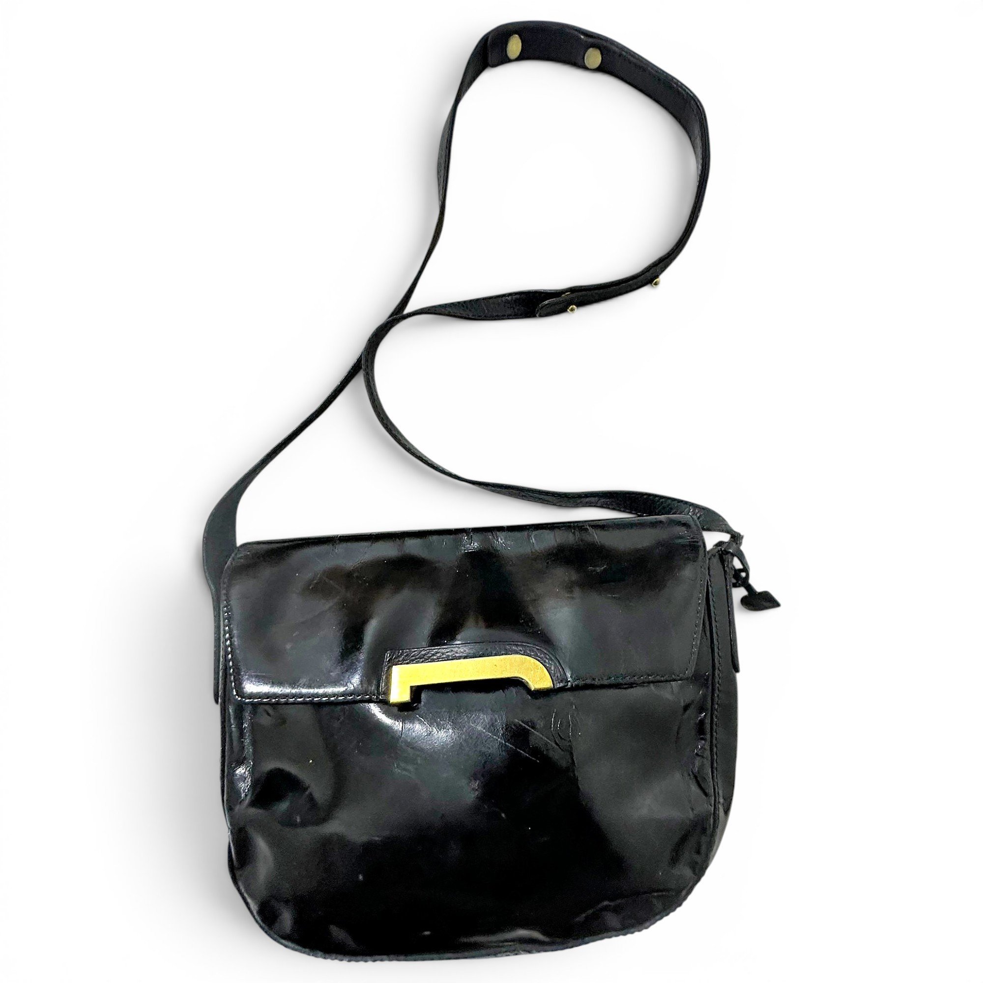 Patent leather crossbody bag