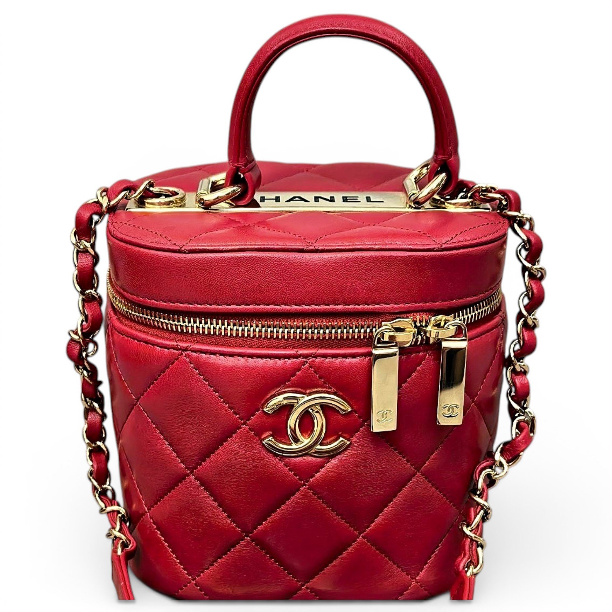 Trendy CC Vanity leather handbag