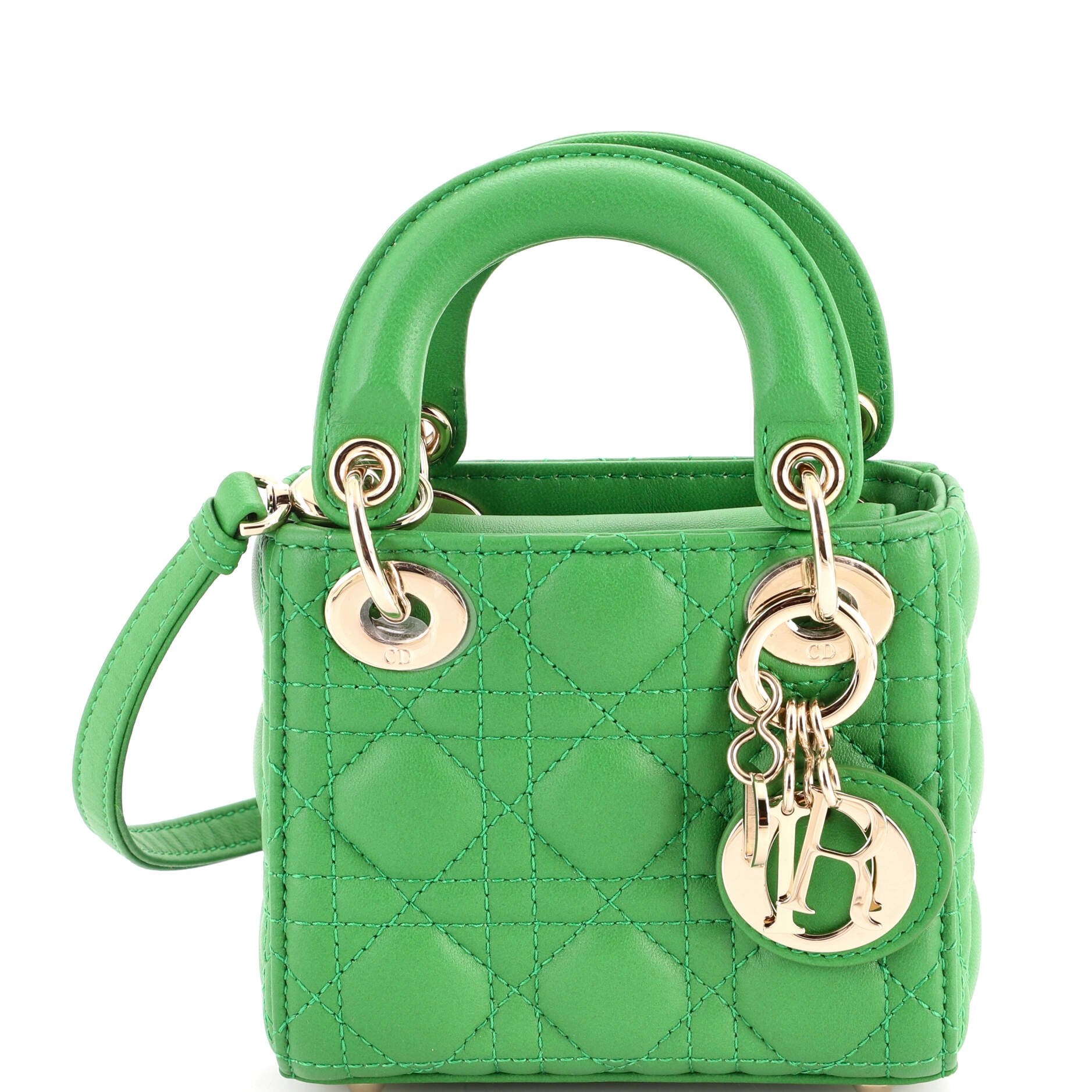 Lady Dior Bag Cannage Quilt Lambskin Micro