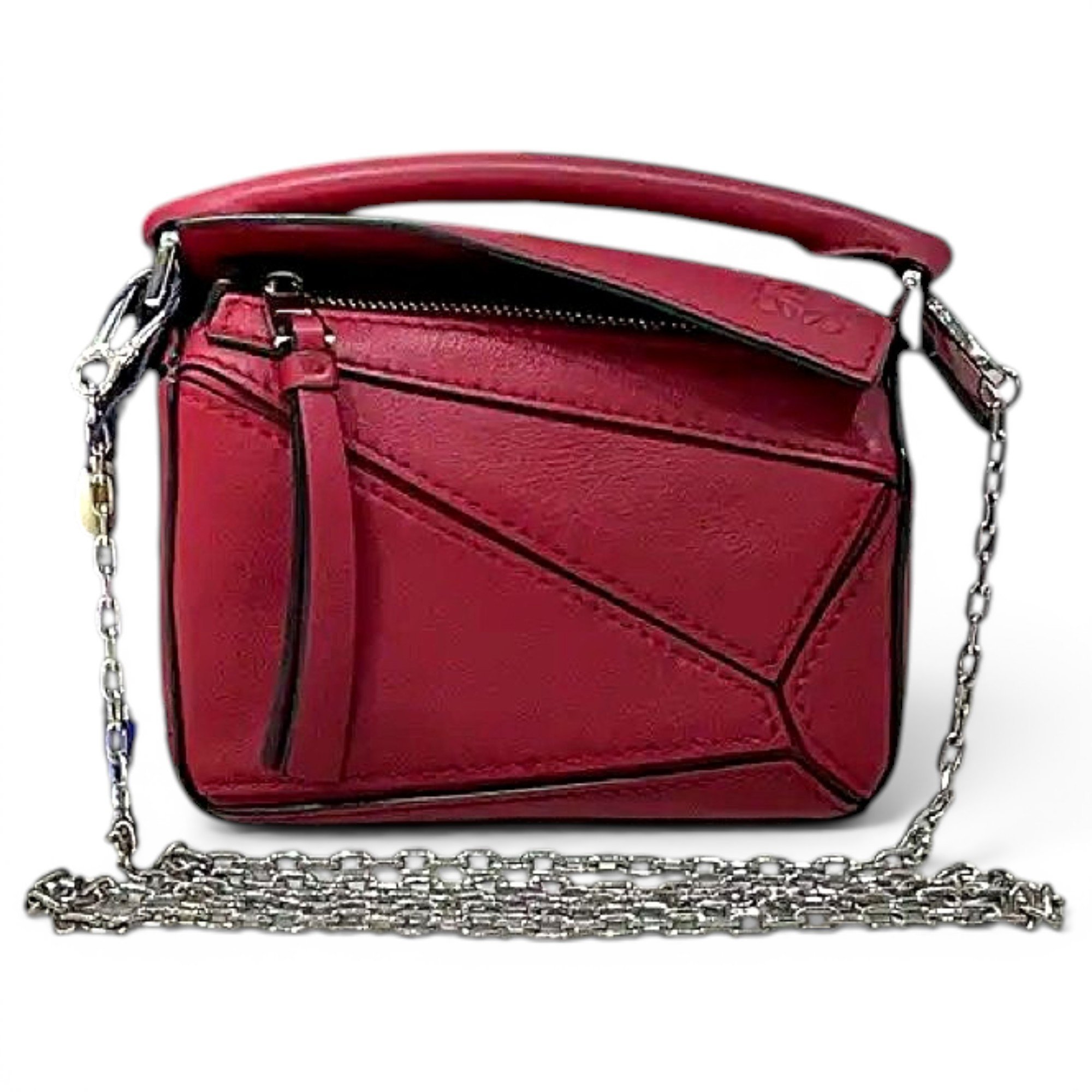 Puzzle leather crossbody bag