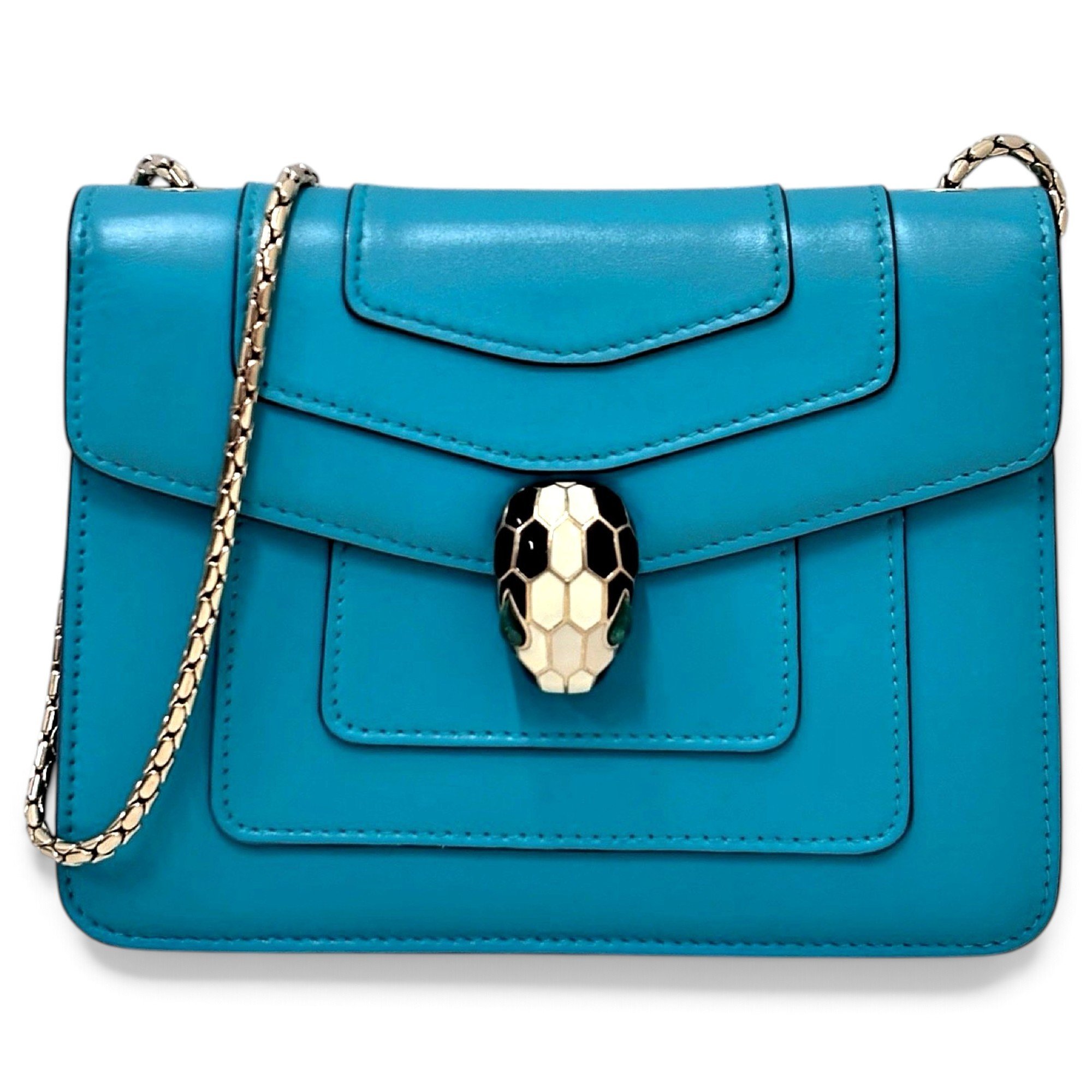 Serpenti leather handbag