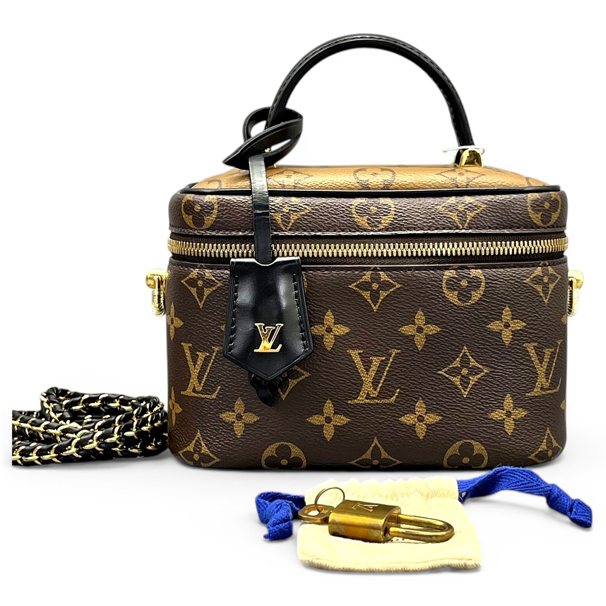 Vanity leather handbag