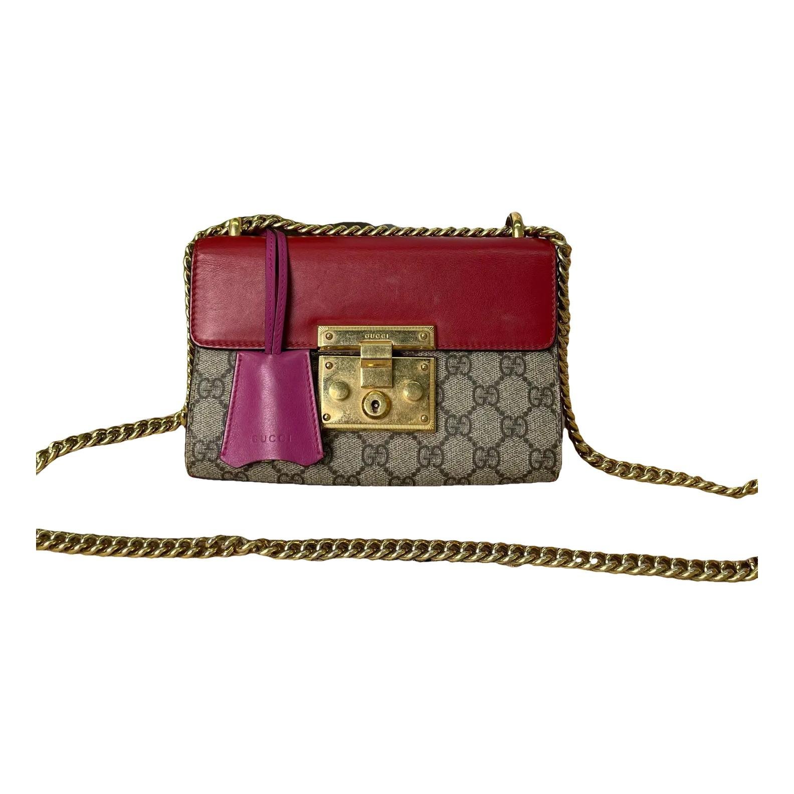 Padlock leather handbag