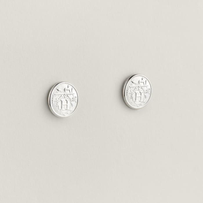 Sans Coloris Hermès Ex-libris Earrings, Very Small Model