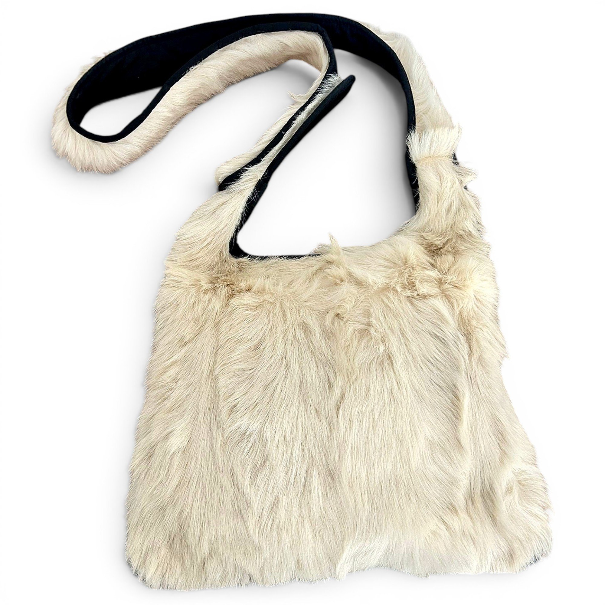 Faux fur crossbody bag
