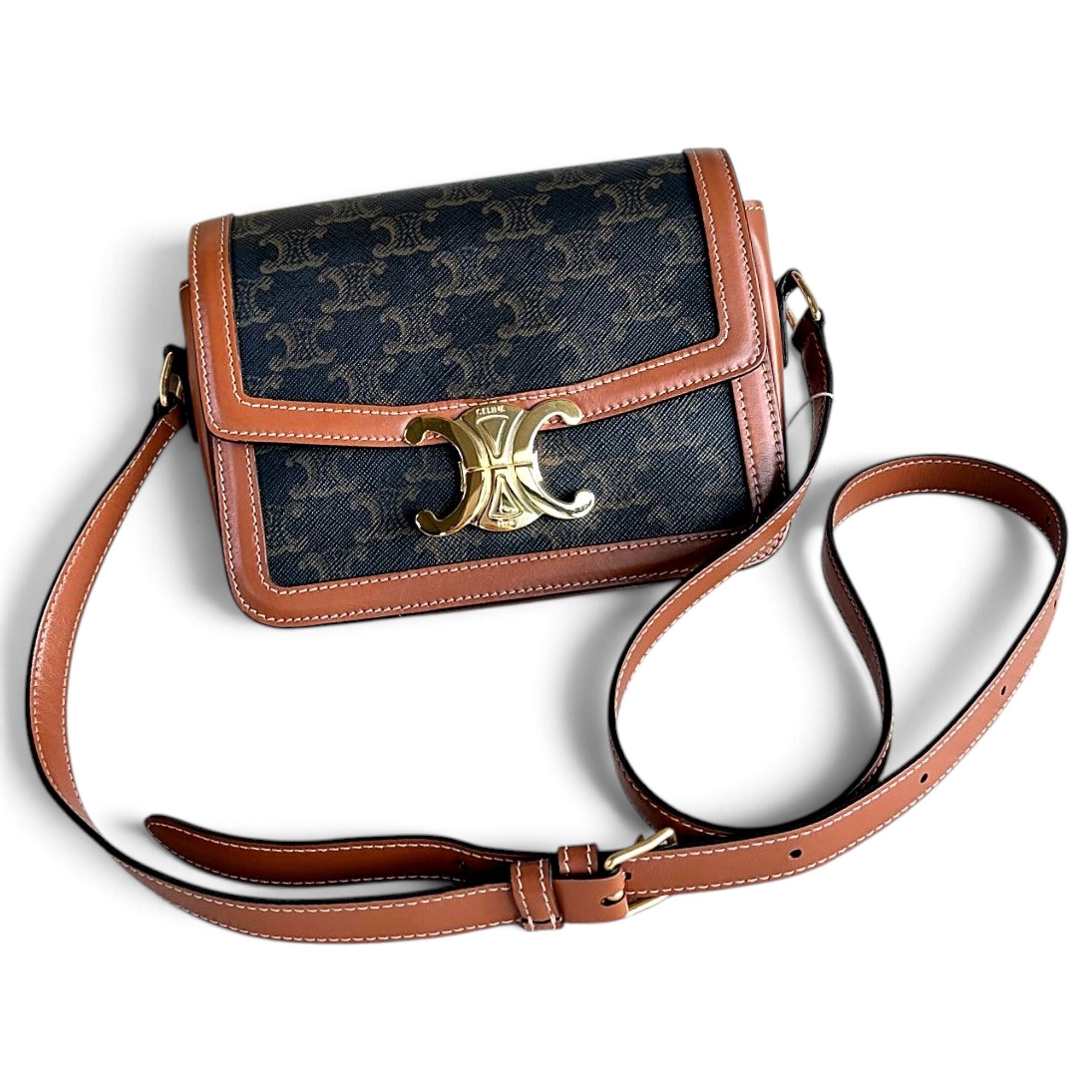 Triomphe leather handbag