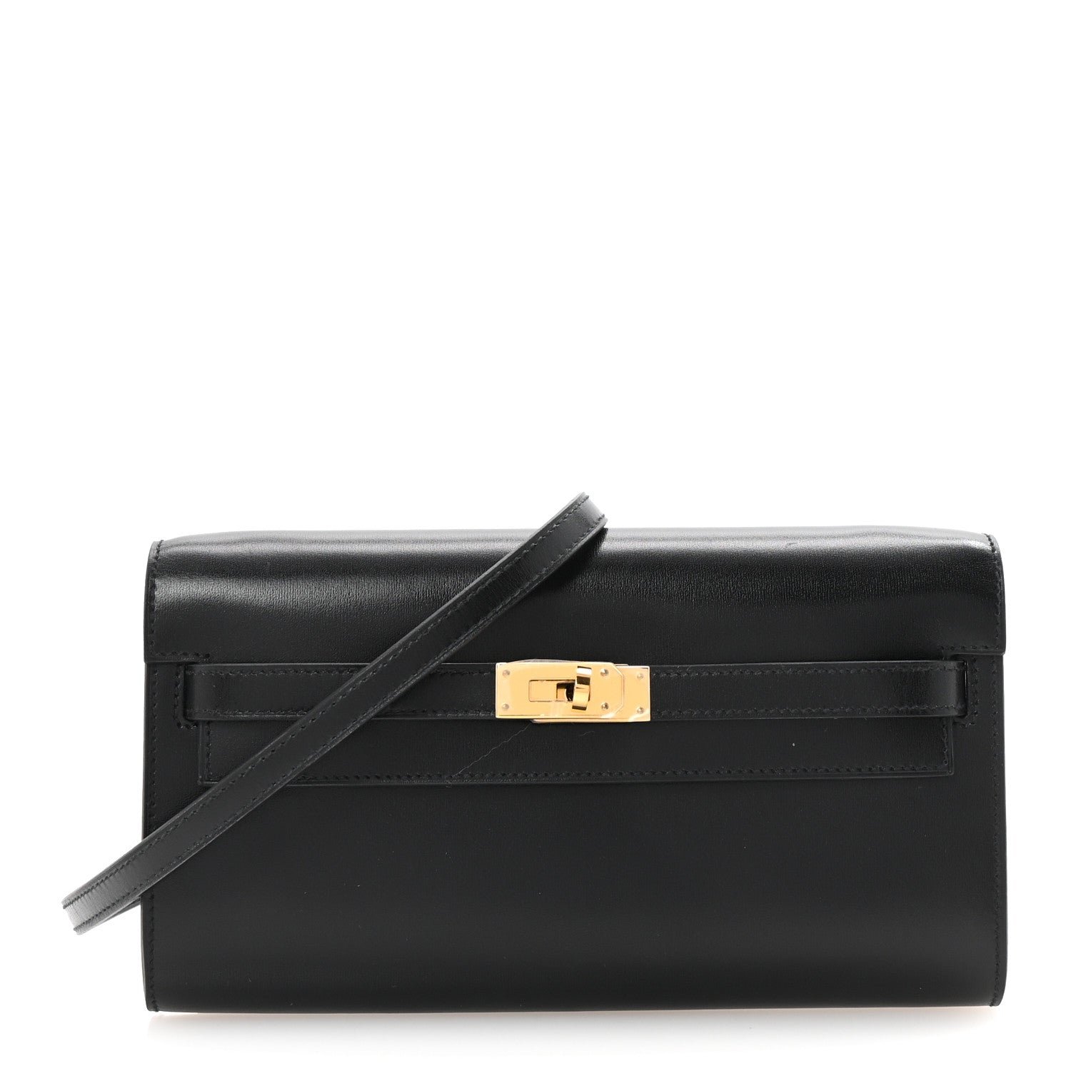 Hermes Box Kelly Wallet To Go Black