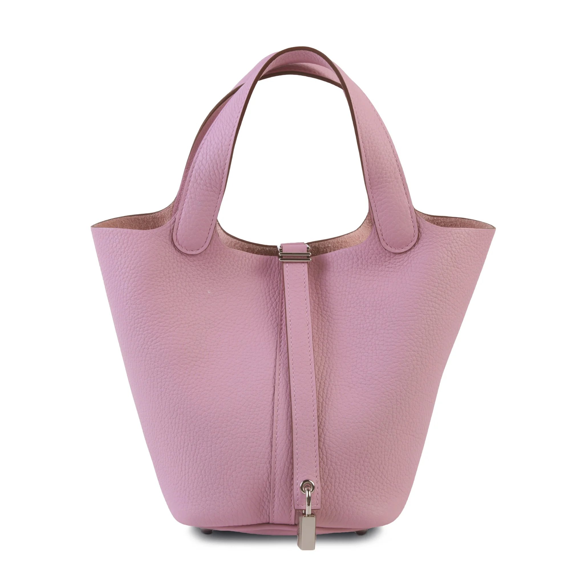 Excellent ( Rank SA ) HERMÈS Picotin Lock PM Mauve Sylvestre (X9) Clemence Palladium hardware Z (2021)