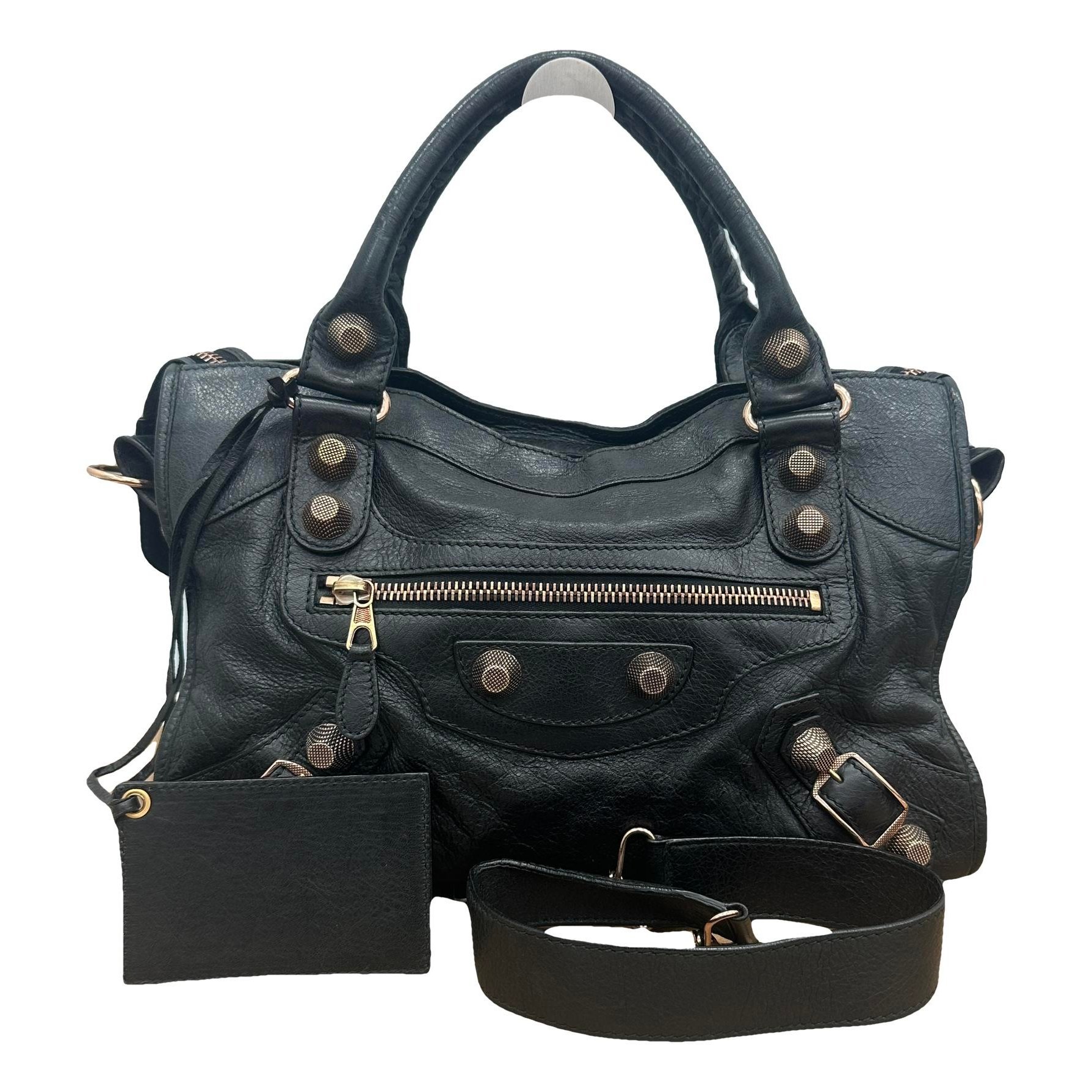 City leather handbag