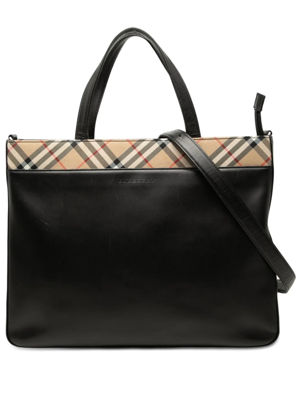 2000-2017 Nova Check Canvas Trimmed Leather satchel