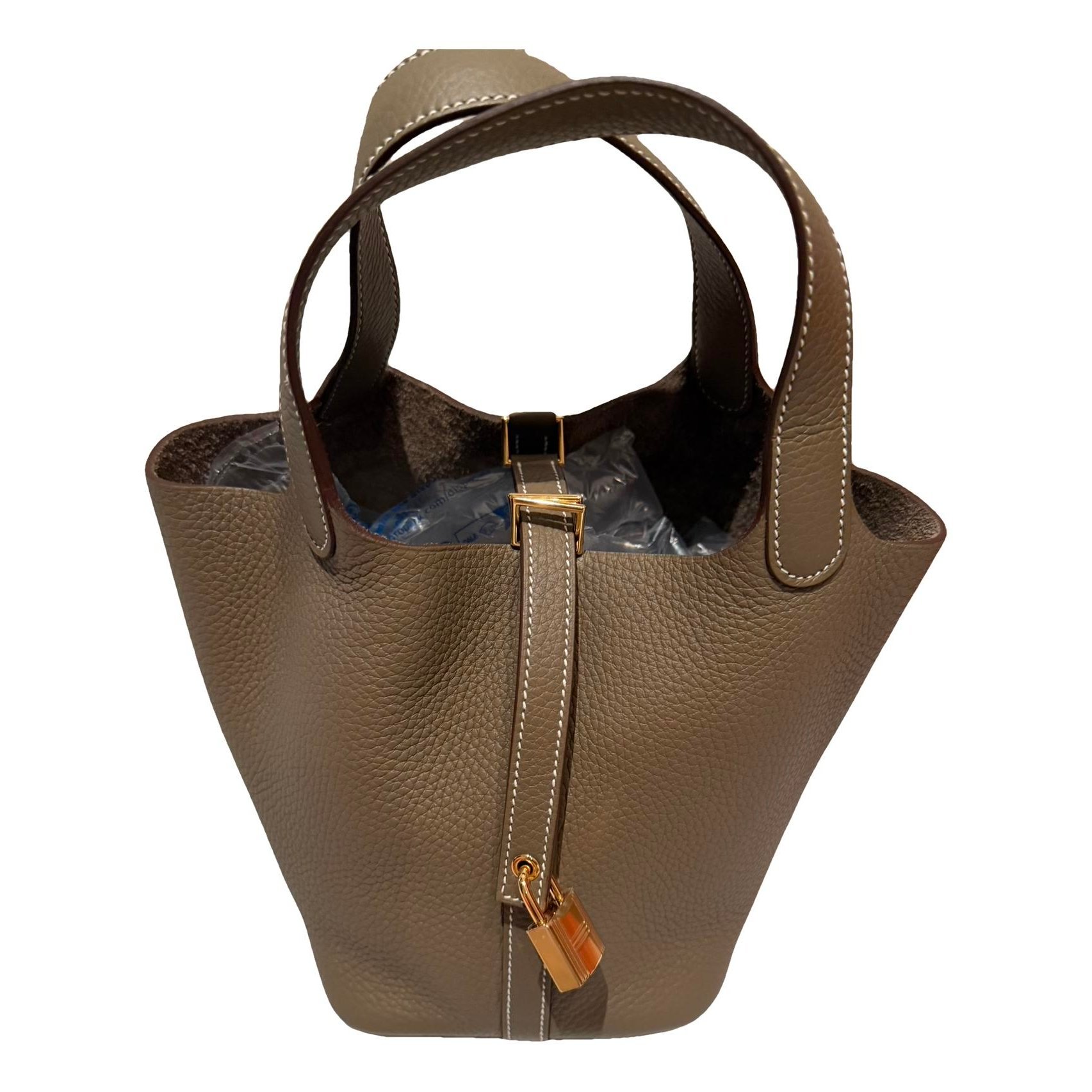 Picotin leather tote