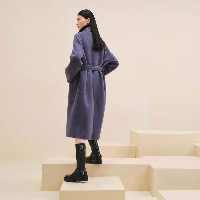 Violet Améthyste Cashmere Wrap Coat