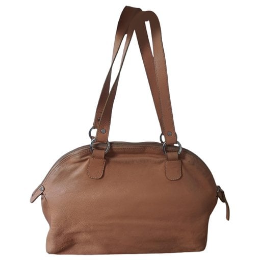 Leather clutch bag