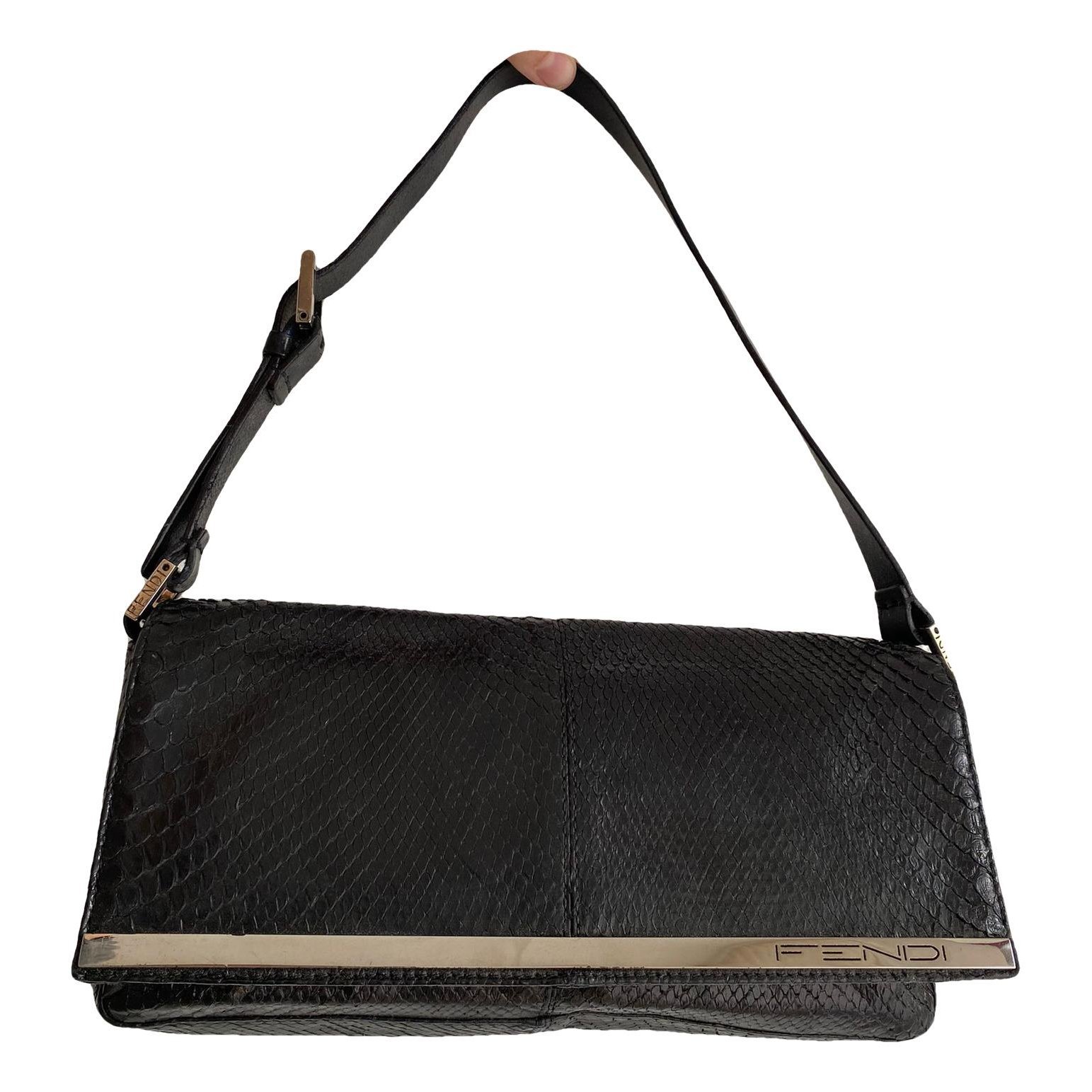 Baguette leather handbag