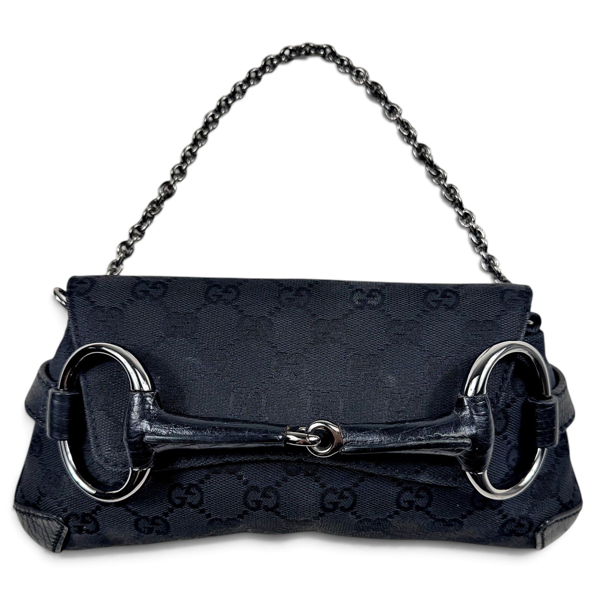 Horsebit Chain leather handbag