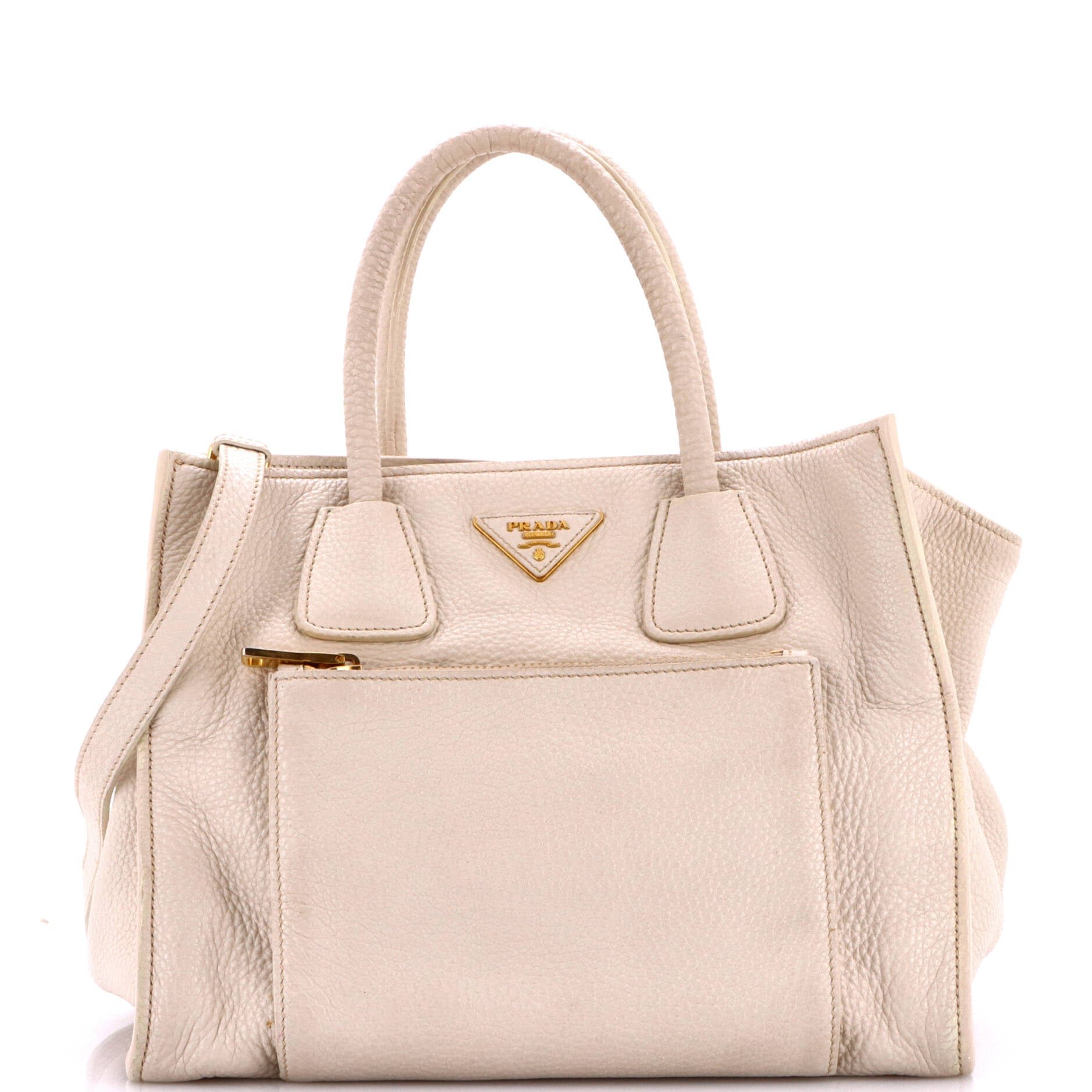 Front Pocket Wing Convertible Tote Vitello Daino