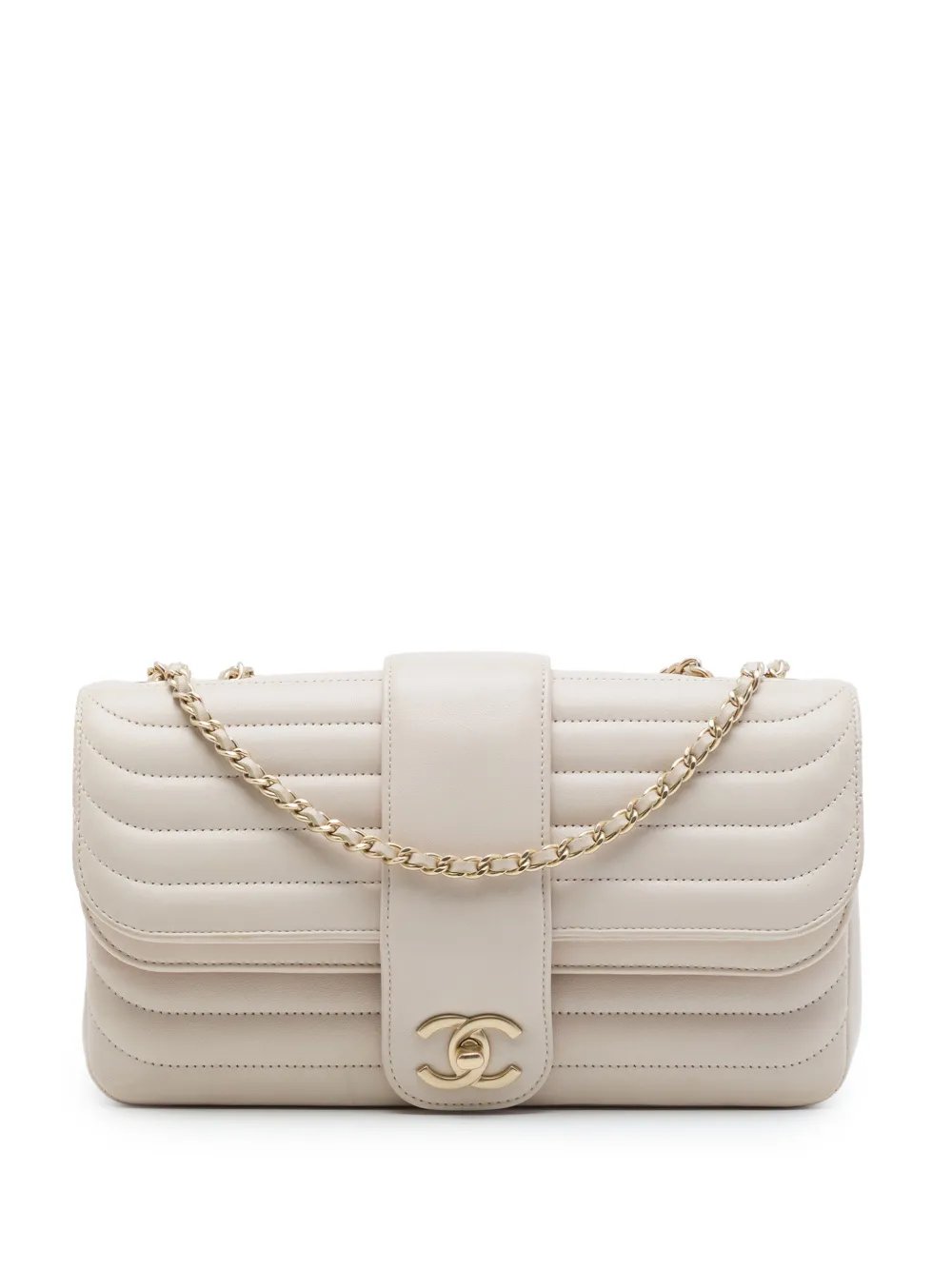 2013-2014 Medium CC Horizontal Quilted Lambskin Double Flap crossbody bag