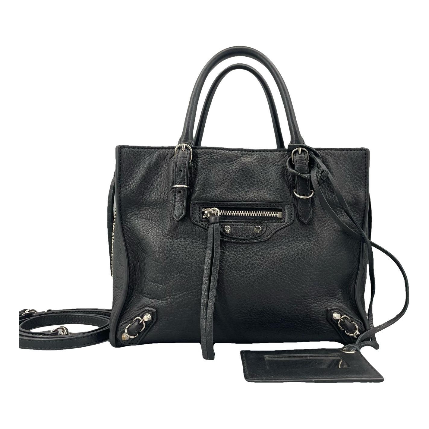 Papier leather handbag