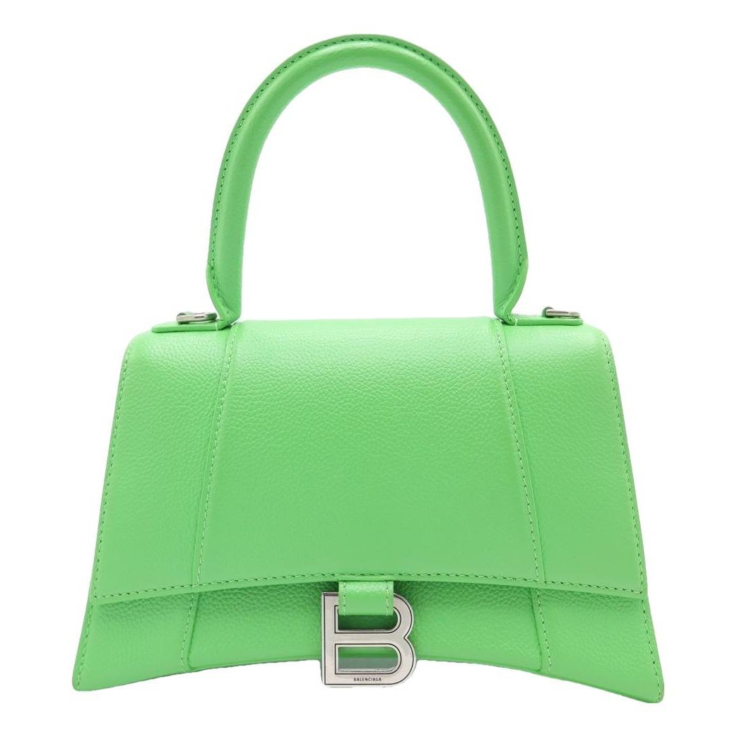 Hourglass leather handbag