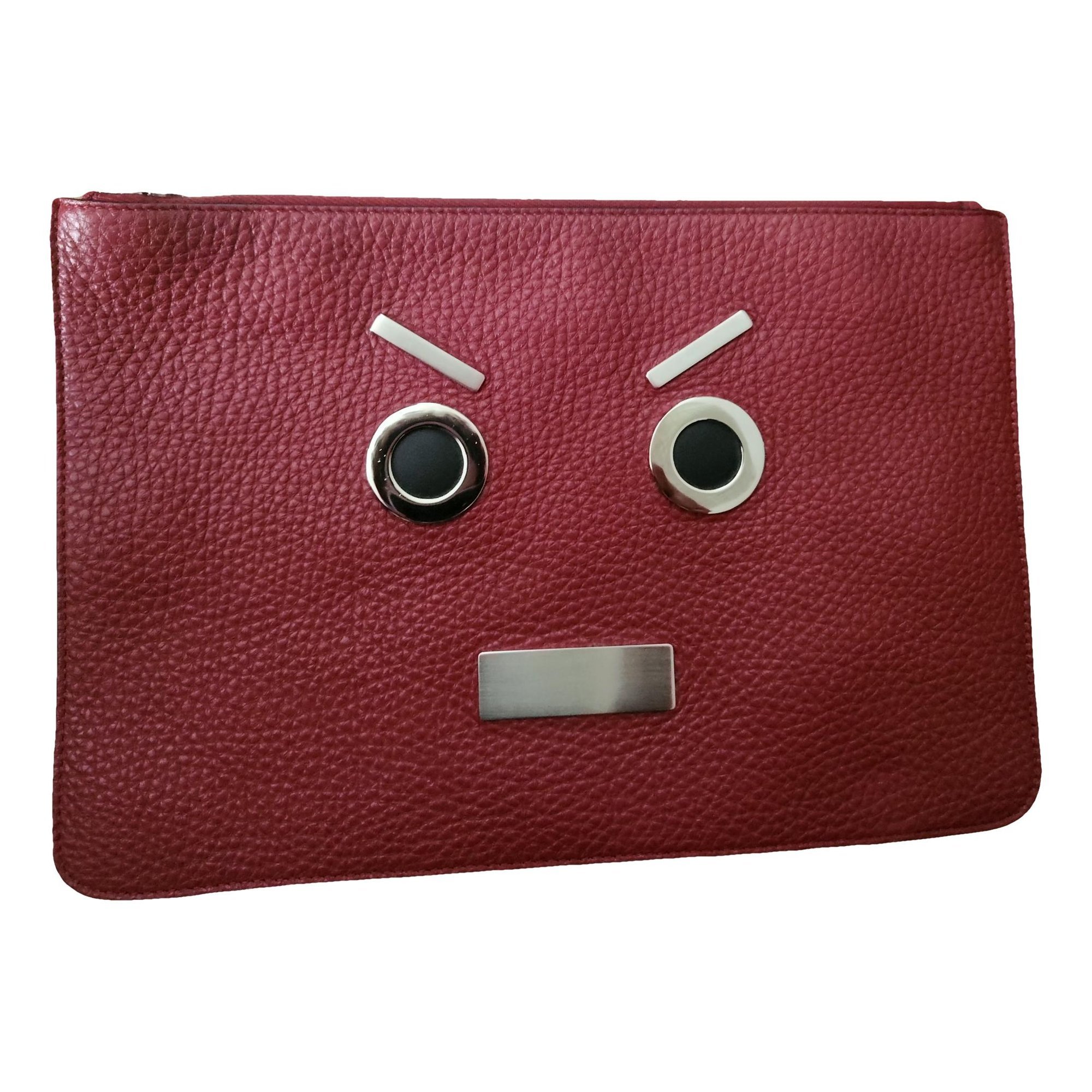 Leather clutch bag