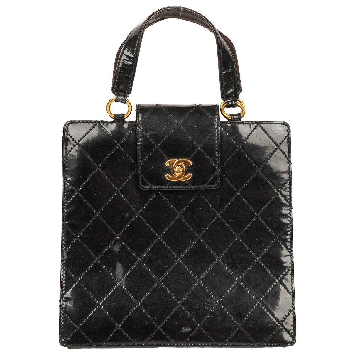 Patent leather handbag
