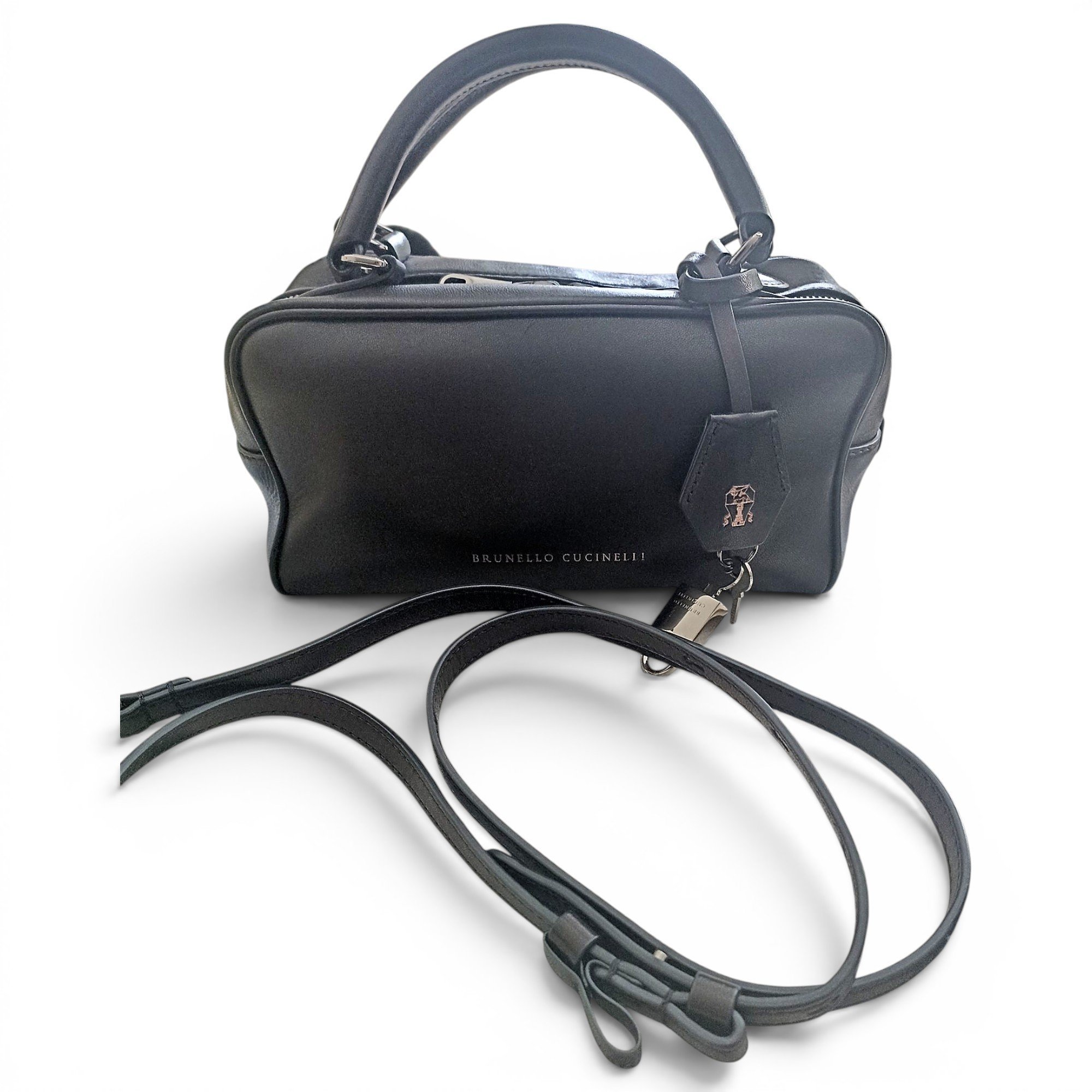 Explorer leather bowling bag